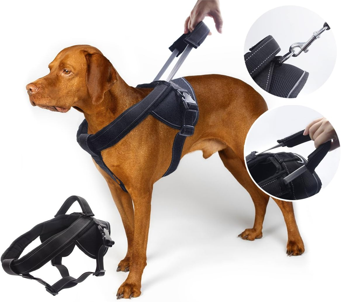 YOGADOG Heavy Duty Dog Harness for Medium and Large Dogs, No Pull Dog Vest Harness with Handle Extensible, Reflective Stitching (XL) image number 5
