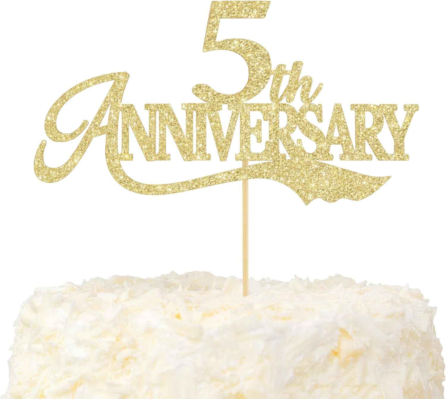 LOVENJOY 50Th Anniversary Cake Topper Gold Glitter for 50 Years Wedding Anniversary Decoration image number 6