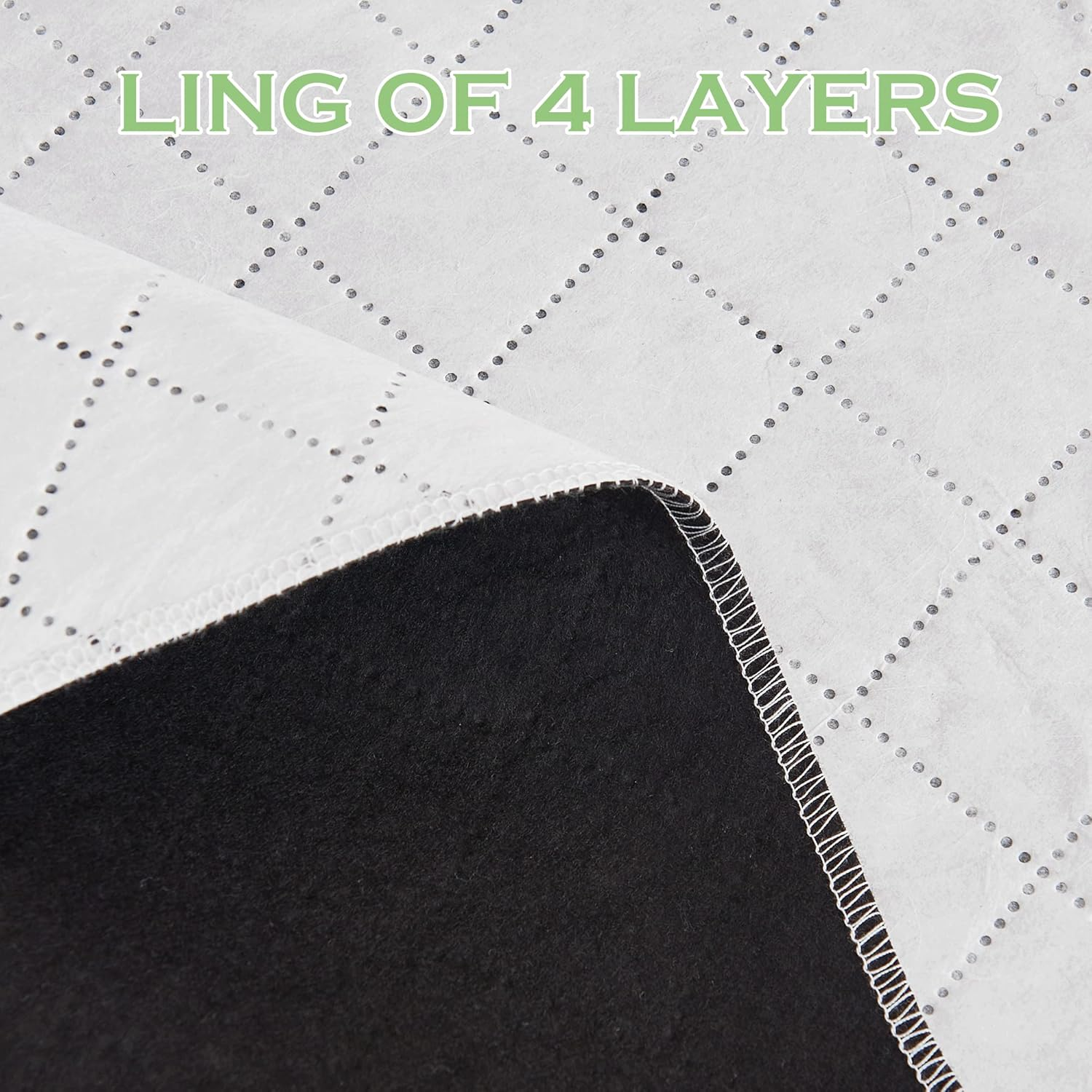 KGORGE anti Dust Soundproof 100% Blackout Curtains 4 Layers Heavy Duty Energy Efficiency Window Curtains for Living Room Baby Bedroom Home Office Studio, Wide 52 X Long 95 Inches, Black, 2 Panels image number 7