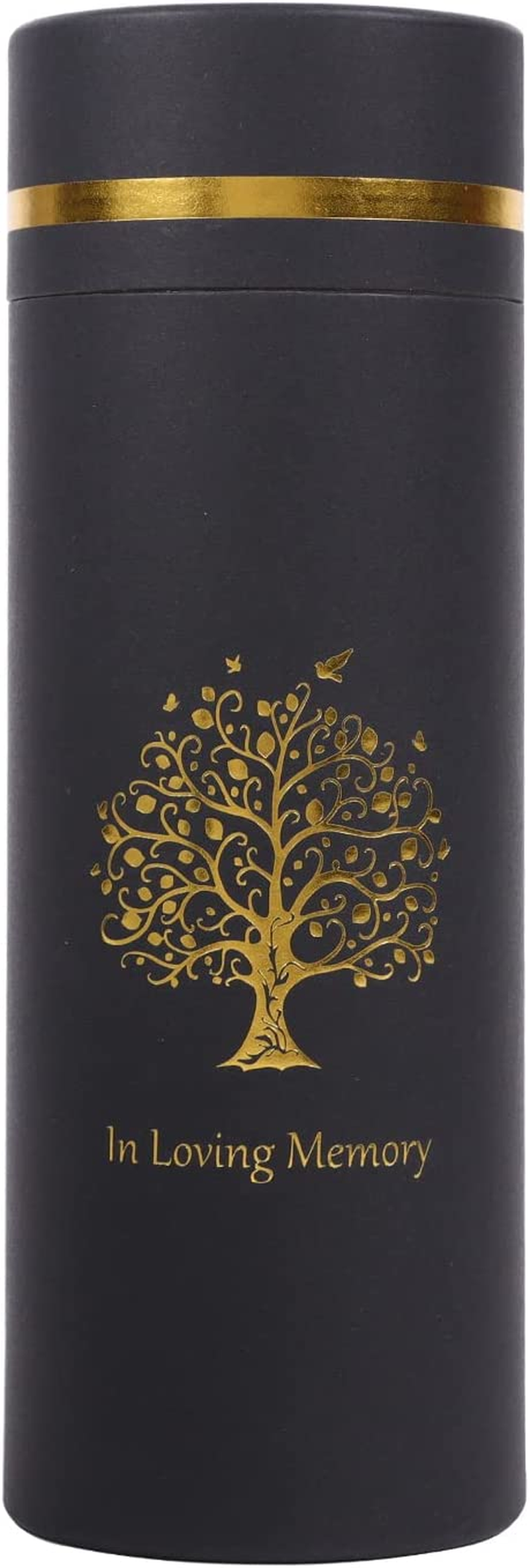 Eco Scattering Urn &ndash; Biodegradable Scatter Tube for Ashes - Cremation Urn for Human Ashes - Urns for Ashes Male Female (Set of 1, Black Tree) image number 2