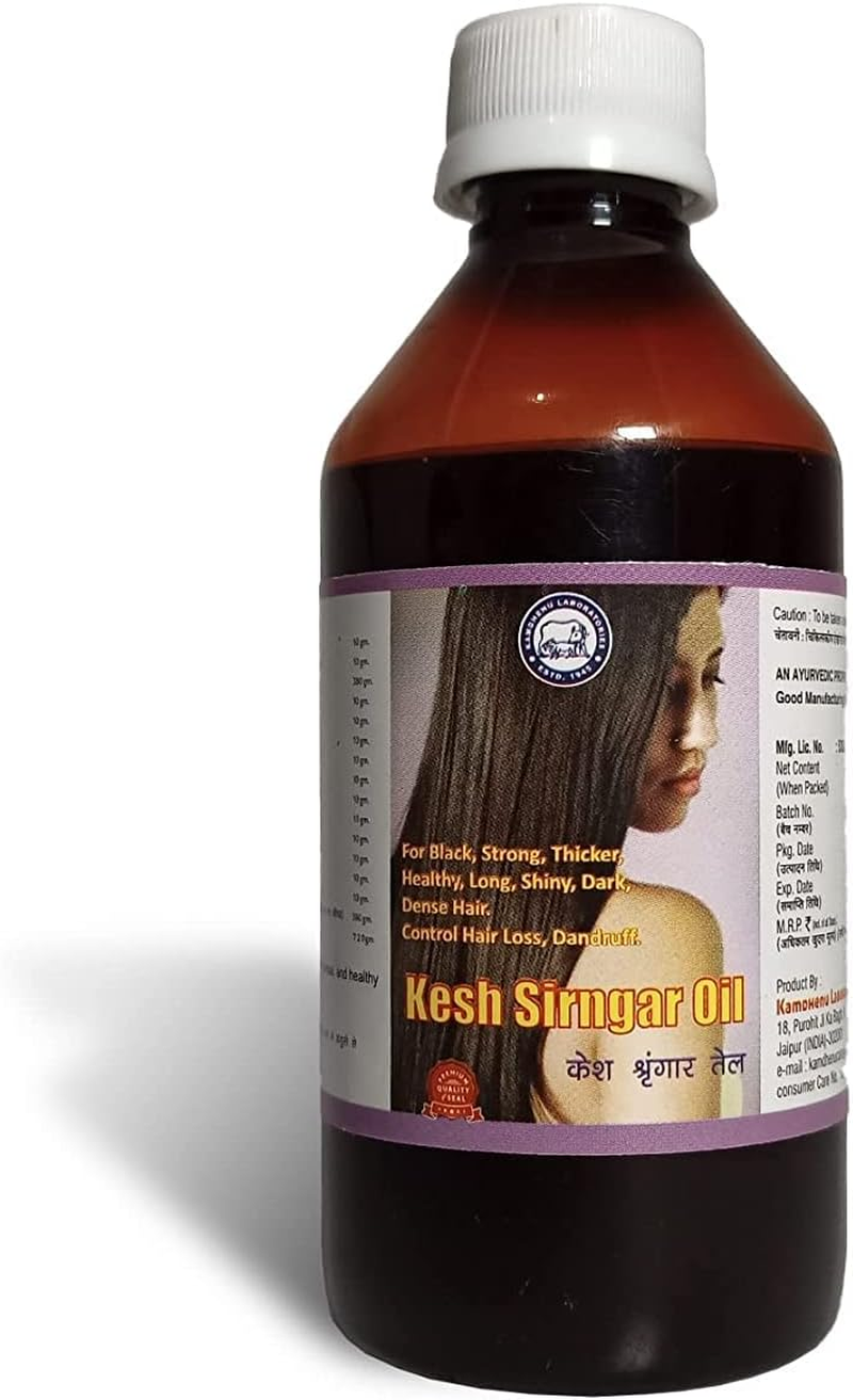 Indian Kamdhenu Ayurvedic Kesh Shringar Oil | Ayurvedic anti Hairfall Hair | Hair Oil Reduces Hair Fall Gives Soft, Strong, Long &Thick Hair | for Men & Women | 200Ml |