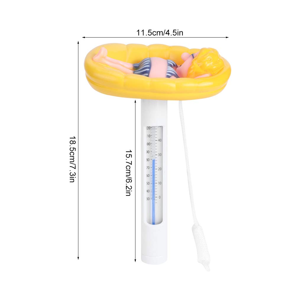 Pool Thermometer Floating, Lovely Cartoon Shape Indoor Outdoor Thermometer Shatter Resistant Pond Water Thermometer with ℉/℃ Display for Swimming Pools, Spas, Hot Tubs, Jacuzzis image number 3