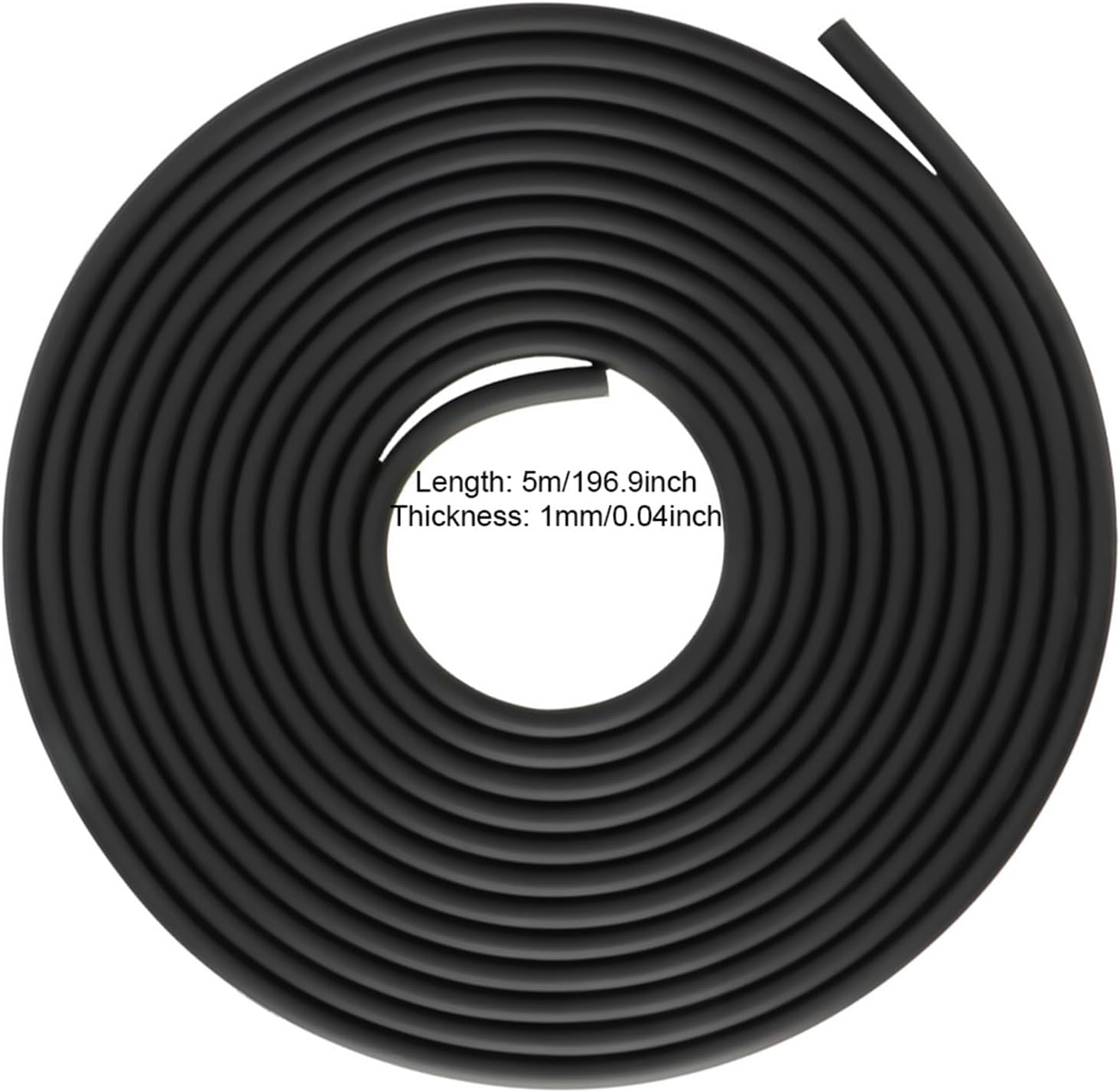 Aquarium Air Pump Tube 5M, Silicone Oxygen Hose Flexible and Durable for Fish Tank Air Pump, Black image number 1