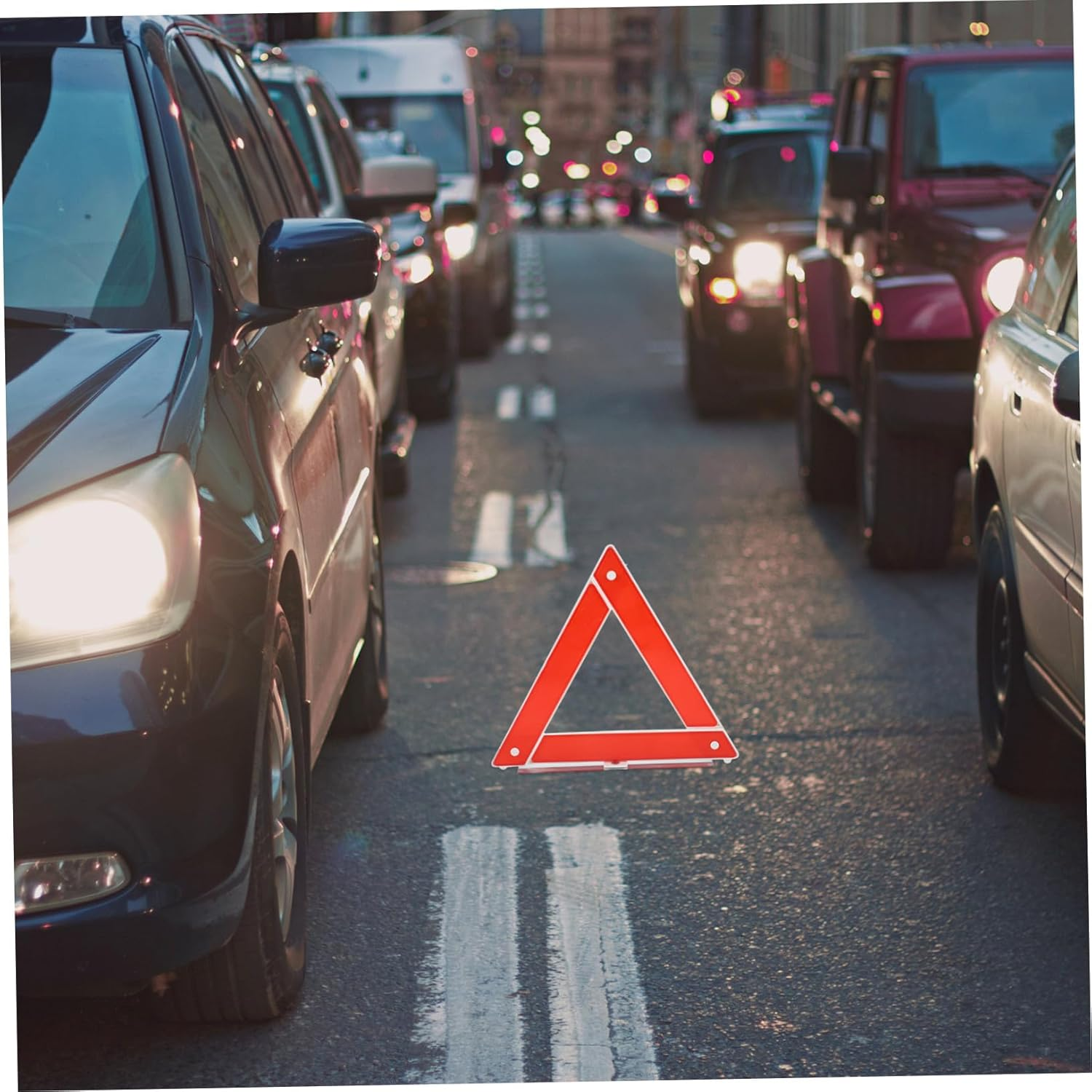 Foldable Emergency Triangle Warning Sign for Car and Truck Plastic Metal Roadside Safety Kit Portable Reflective Road Traffic Alert for Vehicle Breakdown image number 1