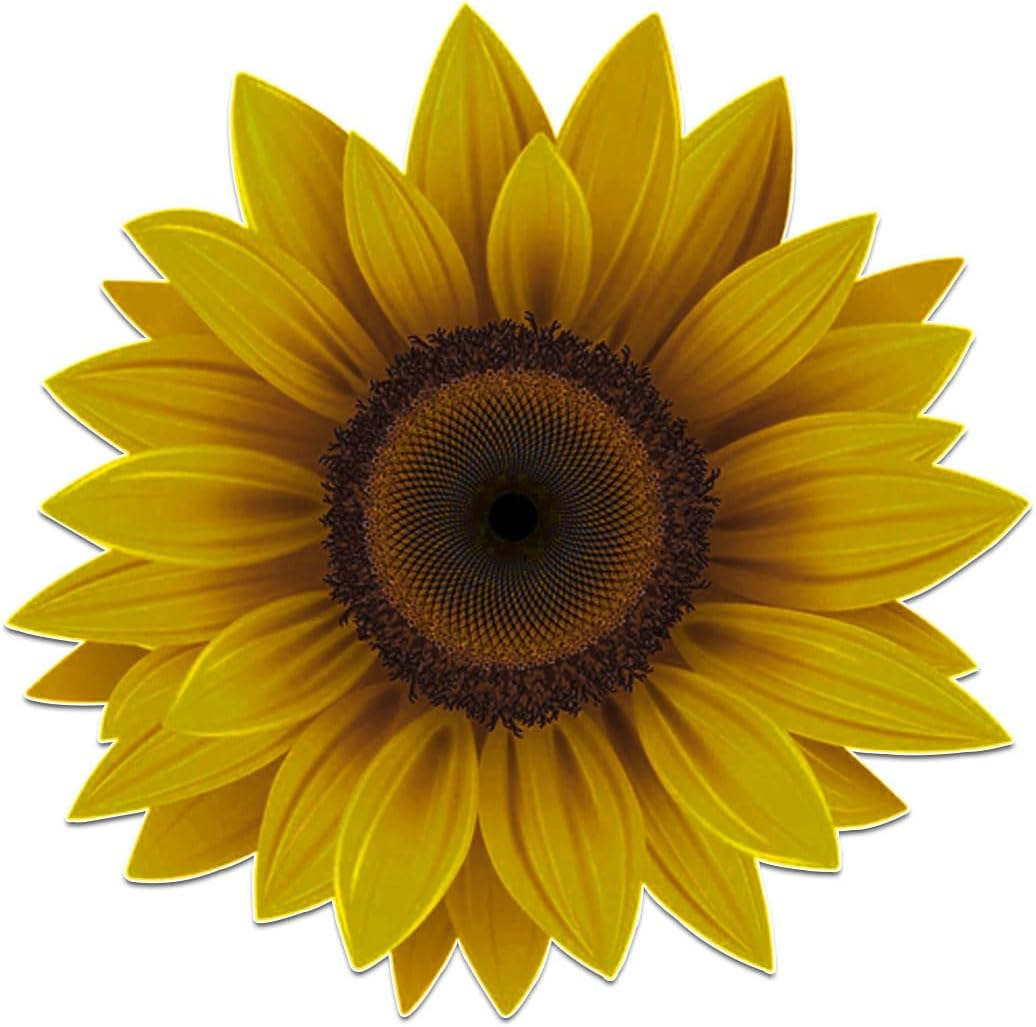 5.7" Sunflower Vinyl Sticker Decal, Waterproof Bumper Sticker Use on Wall Window Waterbottle Laptop Luggage Cars Trucks image number 1