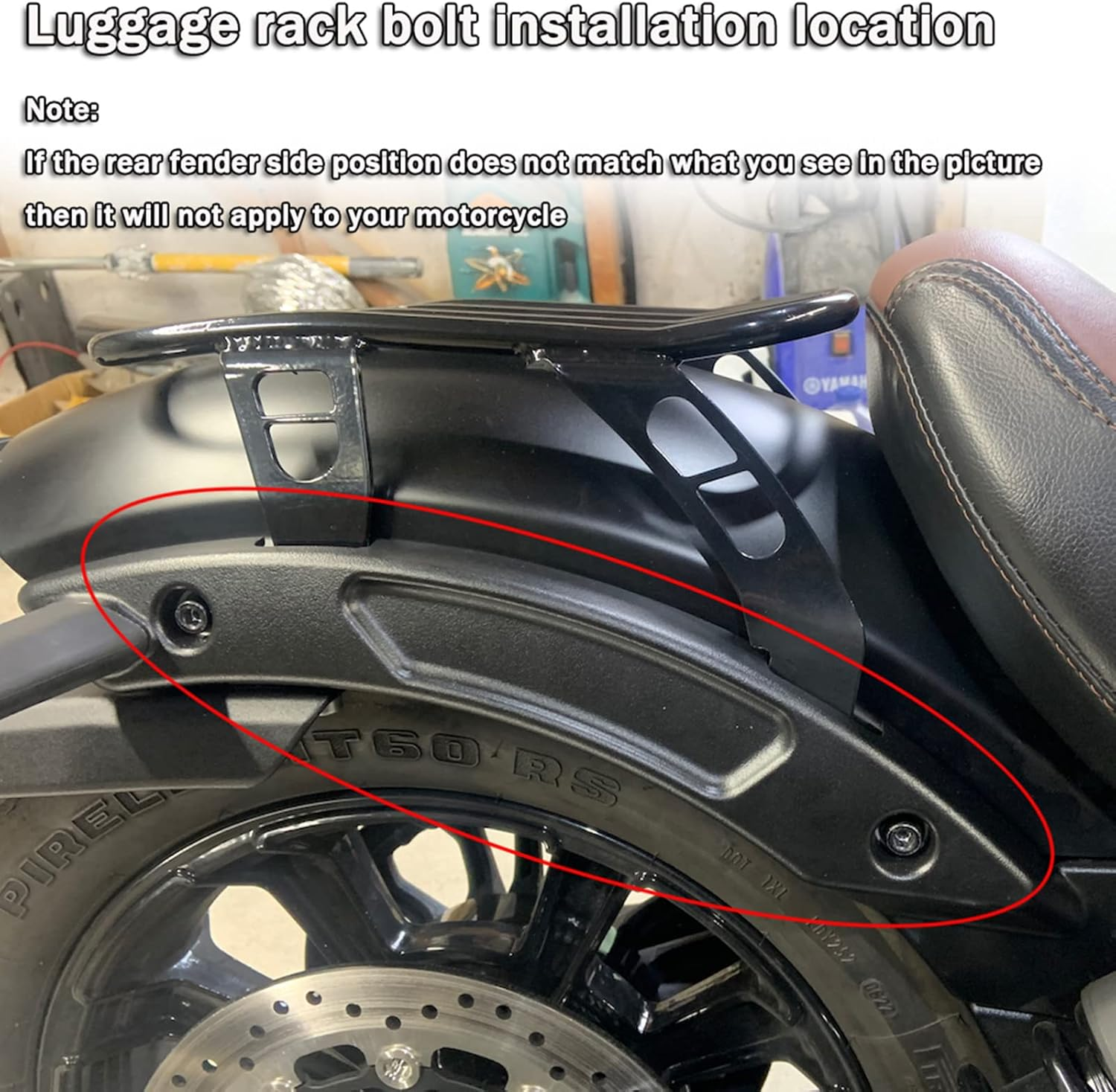 Motorcycle Luggage Rack Rear Passenger Backseat for Indian Scout Bobber Twenty Sixty 2018-2024 Heavy Duty Loading Cargo Shelf Accessories image number 1