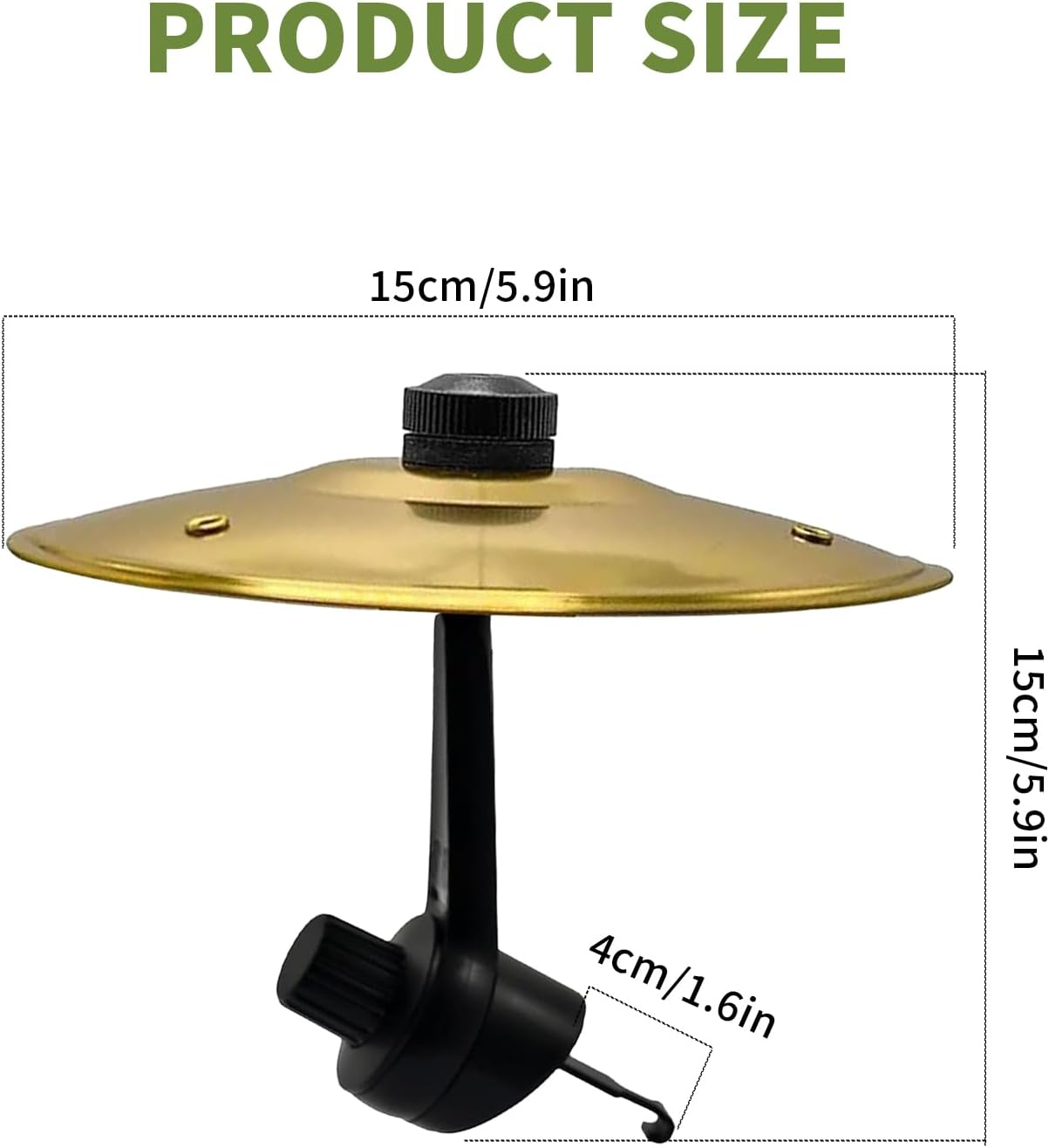 2Pcs Car Air Vent Cymbals, Mini Drum Cymbals for All Vehicles &ndash; Stylish Gold Decoration, Easy to Install, Durable Fun Sound for Drivers & Car Lovers image number 2