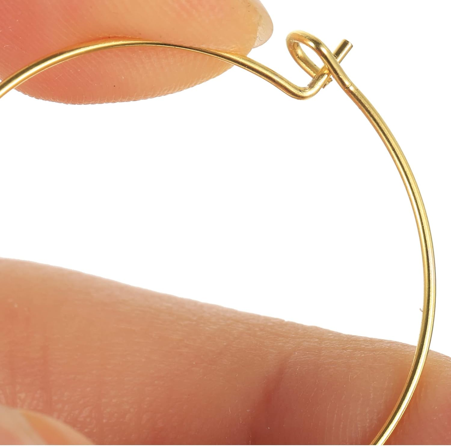 SEWACC 150Pcs Earring Hoops for Jewelry Making DIY Earring Circles round Beading Hoops Jeweley Making Finding for DIY Hoop Earrings Craft Golden - Golden image number 2