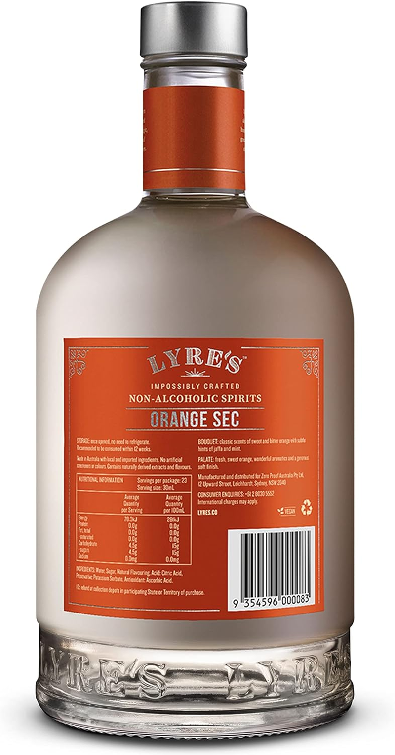 Lyre'S Orange Sec Non-Alcoholic Spirit - Triple Sec Style | Gold Medal Winner | 700Ml image number 5