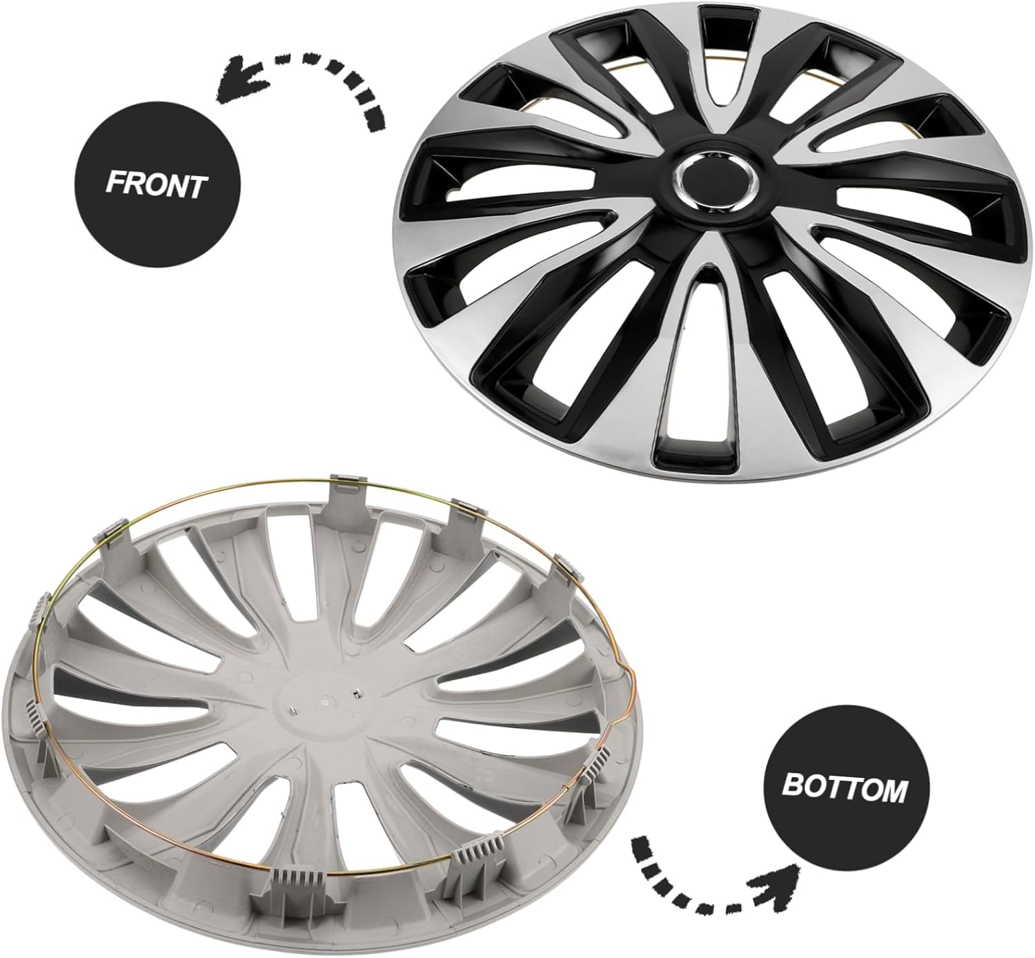 OSOLADY Replacement Hubcaps for Vehicles Wheel Rim Covers Car Rim Wheel Cover Abs Construction image number 4