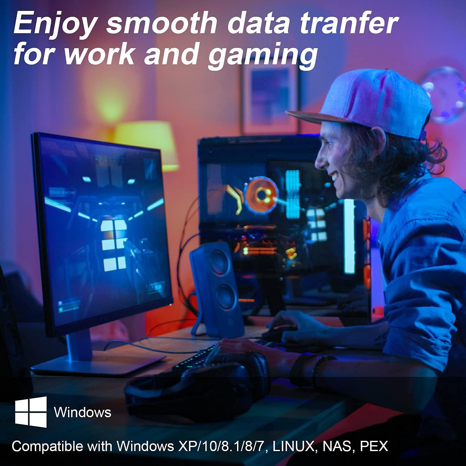 Dual-Port Pcie Gigabit Network Card PCI Express Gigabit Ethernet Adapter with Intel 82576/82575 Ports PCI Express NIC Support PXE for Windows/Windows Server/Linux/Freebsd/Dos with Low Profile image number 2