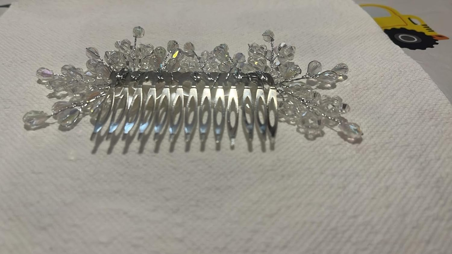 NTY Collections Wedding Hair Accessories - Handmade Bridal Hair Clip, Comb, Pins for Bride and Women- Whitee Pack of 1 image number 2