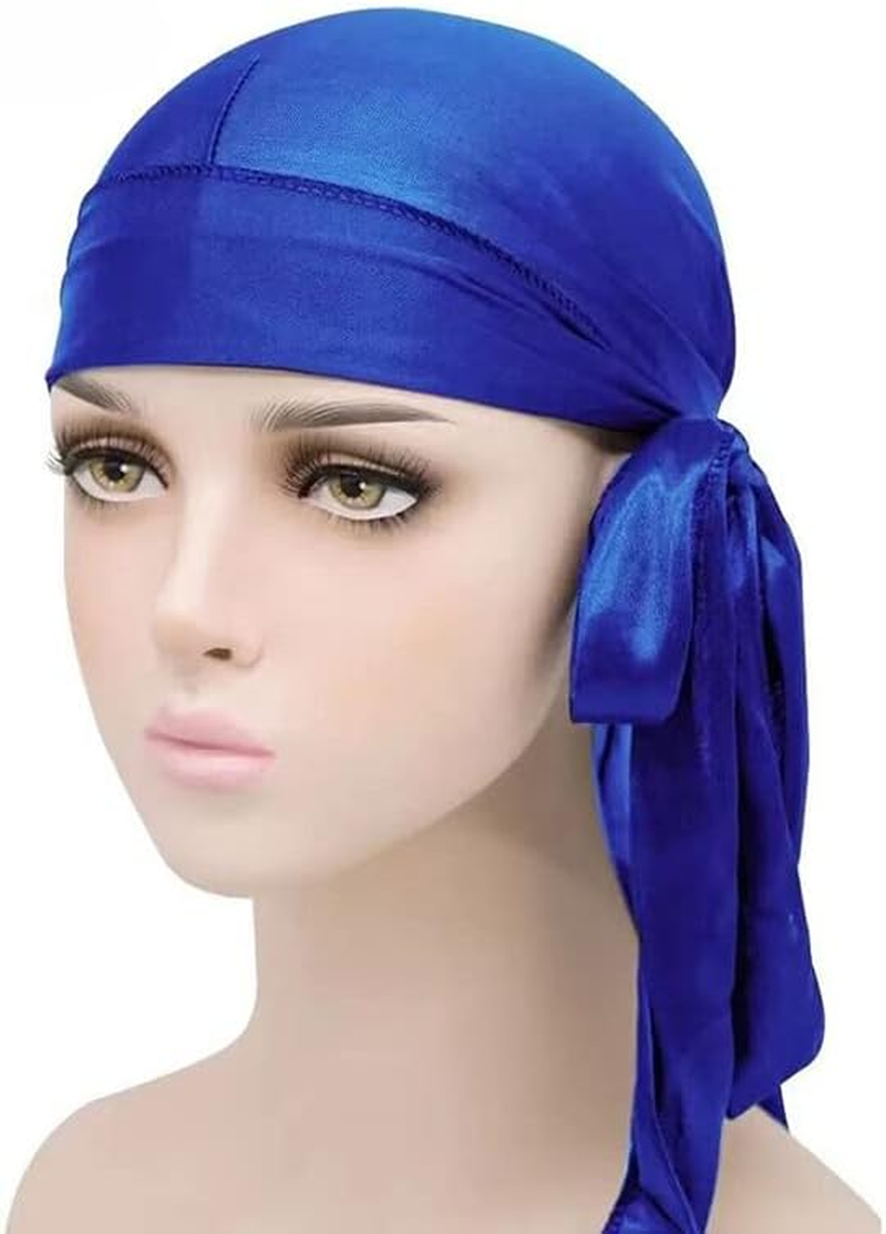 AIMALL Velvet Durag Silky Hat Cap Men Women Premium Designer Doo Rag Wave Silk Headwear-Silky Wave Cap with Premium Comfort