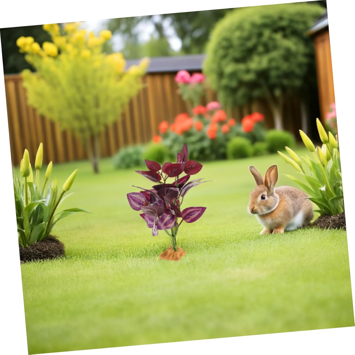 VICASKY 2Pcs Artificial Aquarium Green Plants Realistic Reptile Terrarium Decoration for Snake Lizard Turtle Habitat Lightweight Low Maintenance Fake Aquatic Plants Enhancing Pet image number 2