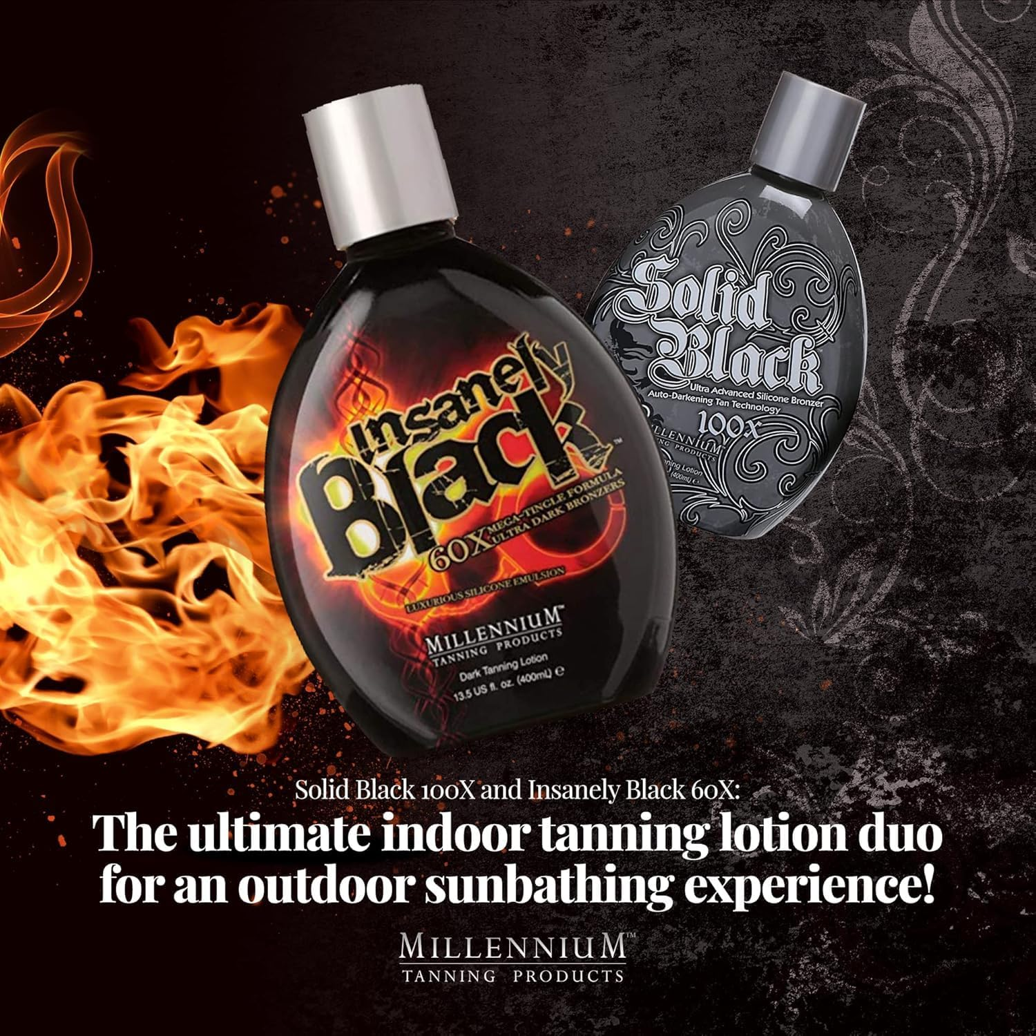 Millennium Tanning Products, Solid Black 100X (13.5 Oz) and Insanely Black 60X (13.5 Oz) image number 5