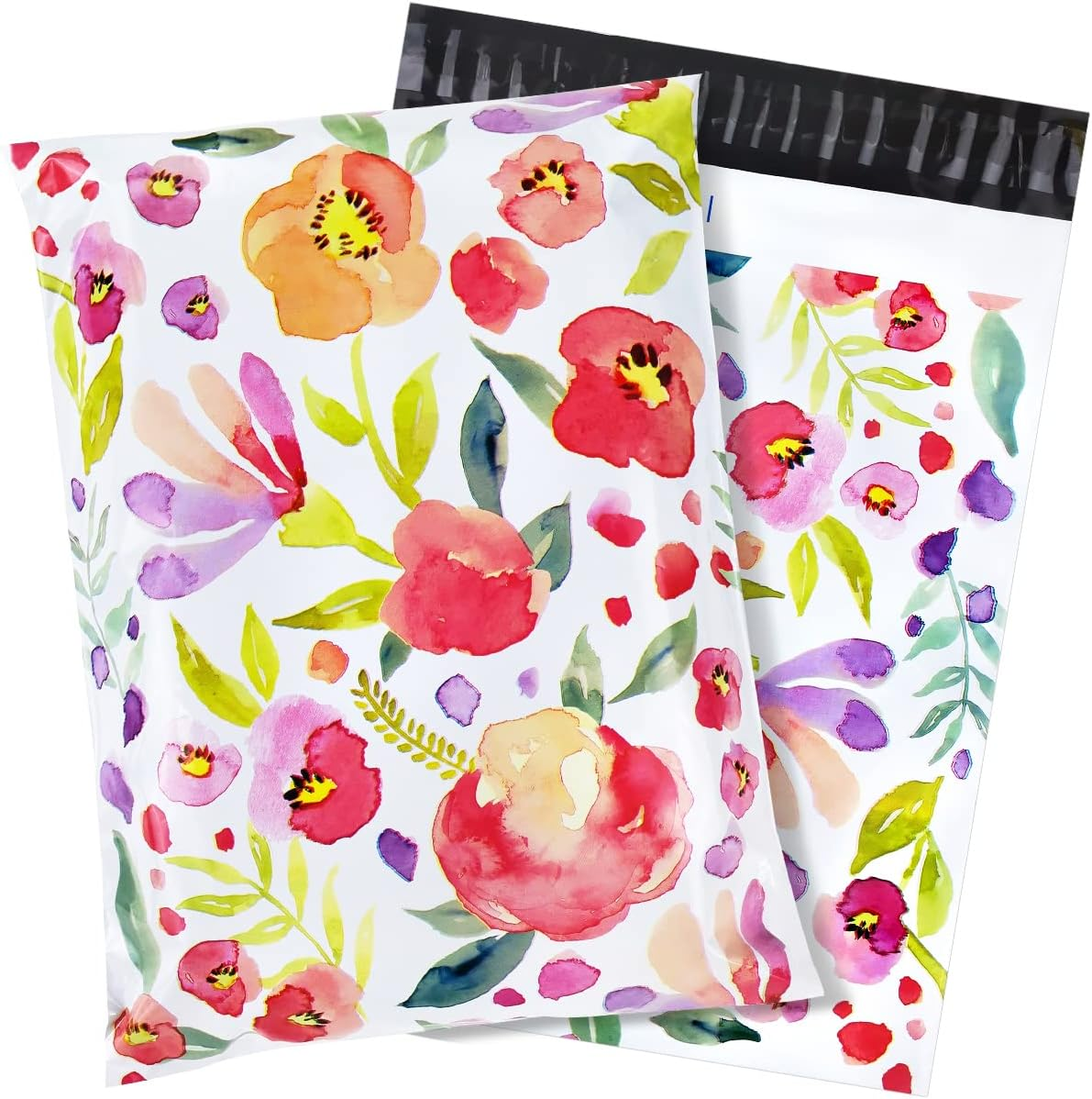 100 Pack Poly Mailers 10X13, Cute Packaging Envelope Mailers Polymailers Packaging for Small Business, Shipping Bags for Clothing Boutique Supplies with Self Seal Strip (Thank You)