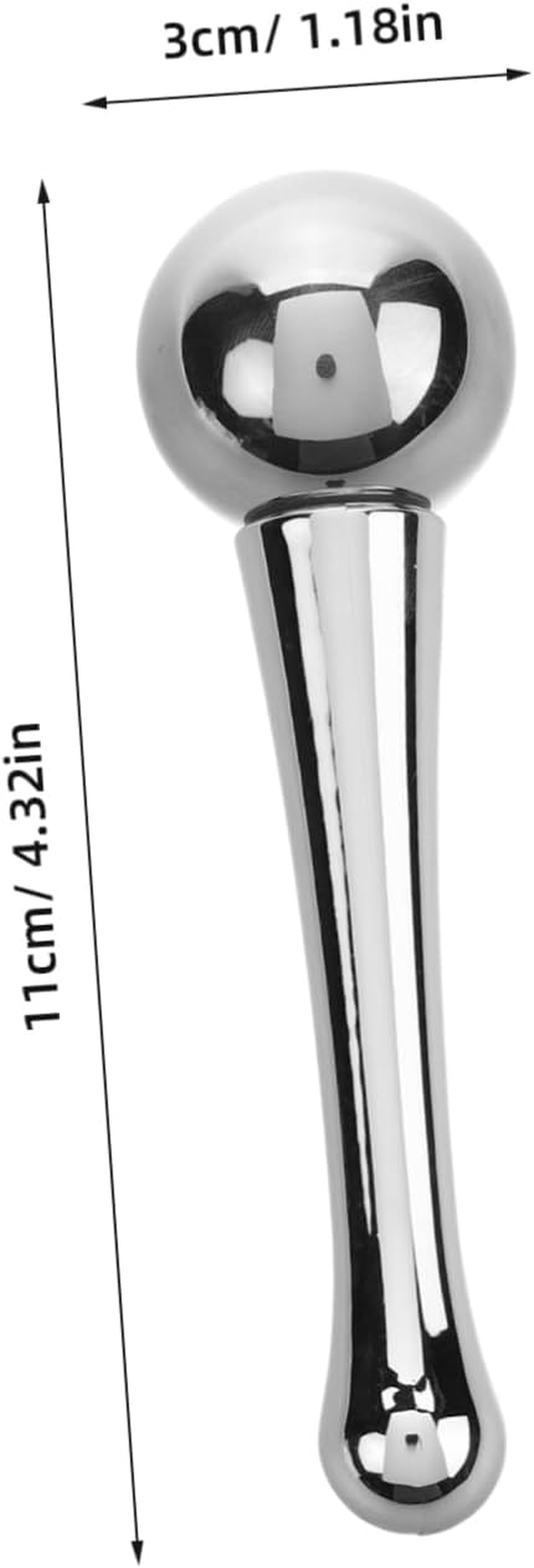 Ipetboom Facial Ice Roller and Stainless Steel Cooling Face Globes for Eye Puffiness Relief, Reusable Ice Massage Ball with Rotating Design, Silver Tone, Suitable for Facial Skincare And image number 5