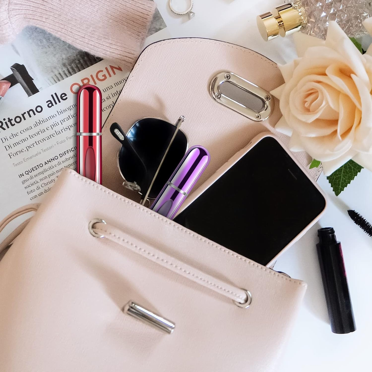 Mini Refillable Perfume Portable Atomizer Bottle Refillable Perfume Spray, Refill Pump Case for Traveling and Outgoing (4) image number 2