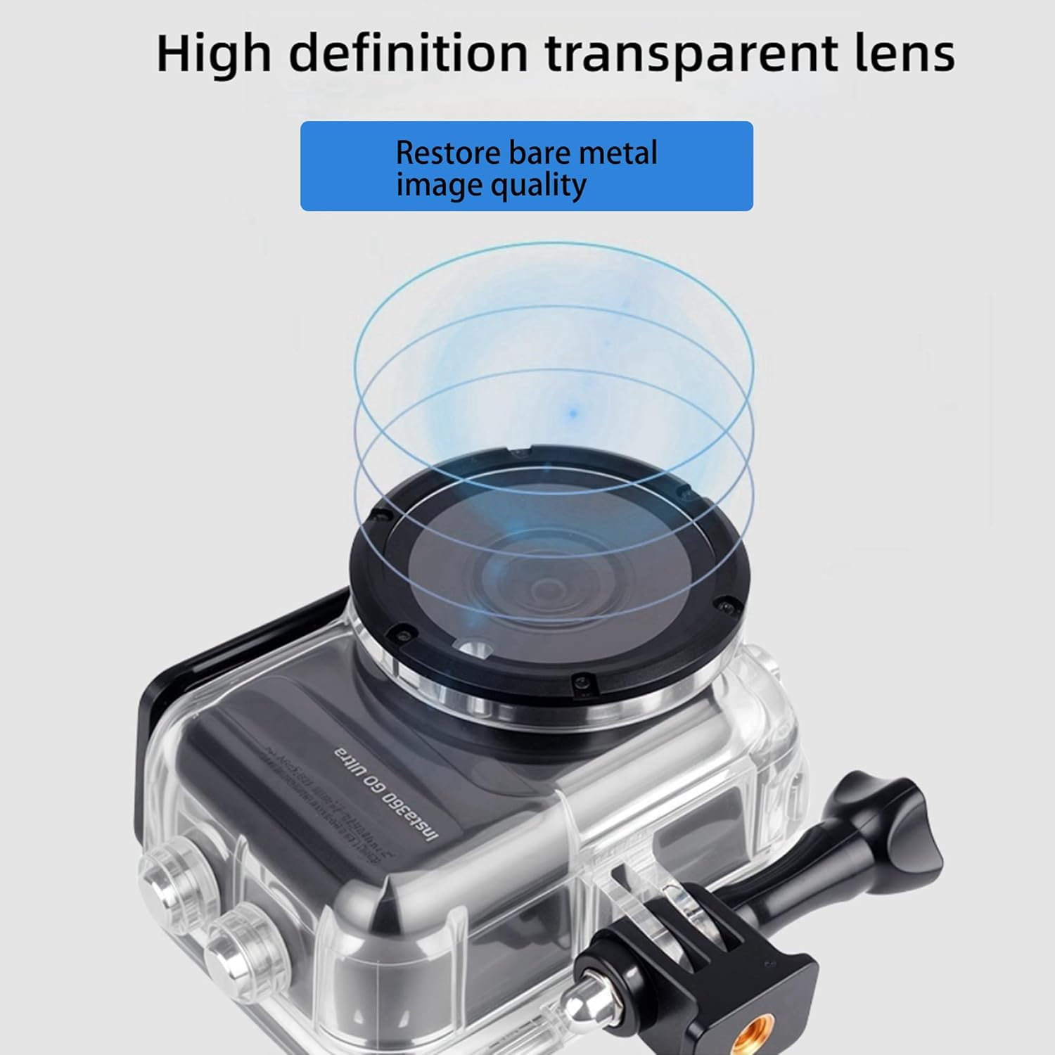 196FT/60M Waterproof Case Only for Insta 360 GO Ultra, Underwater Diving Protective Housing Shell for Insta 360 GO Ultra Action Camera with Bracket Accessories