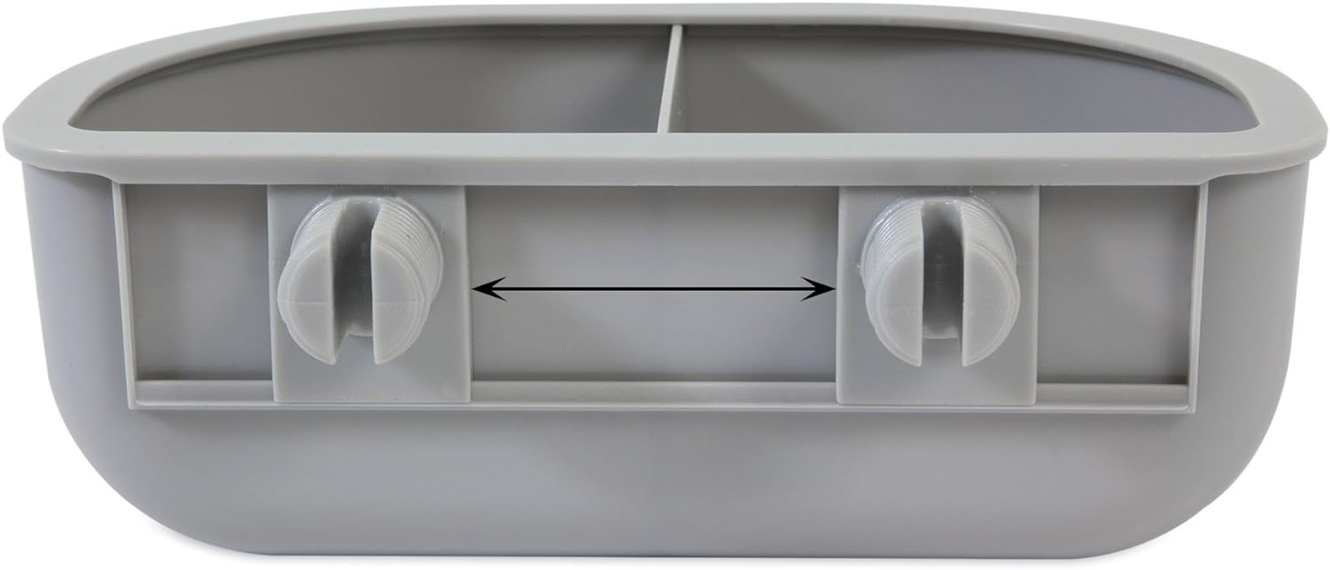 Petmate Double Diner Kennel Bowl, Gray, Small