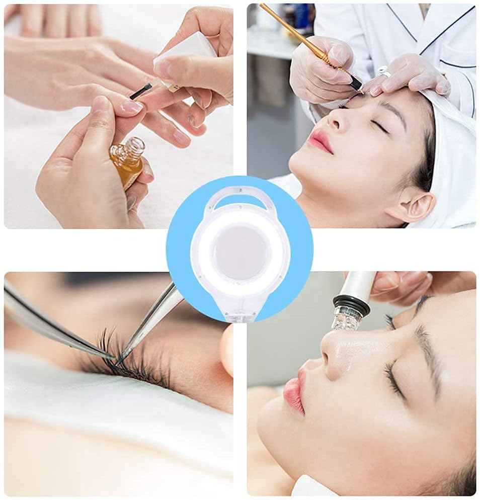 Magnifier Magnifying Magnifier Lamp 360&deg; Rotatable Floor Standing Magnifying Lamp with 8X Magnifying Glass Light Salon Spa Beauty Tattoo XXZ image number 5