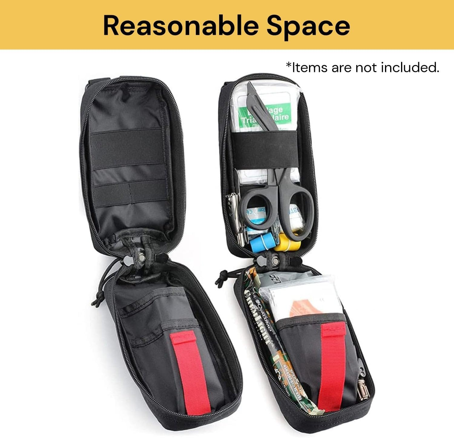 EZONEDEAL Tactical Molle Pouch - Rip-Away Design First Aid Bag, Medical EDC Drop Bag for Hunting, Camping, Outdoor Sports - Utility Pouch Carlebben image number 3