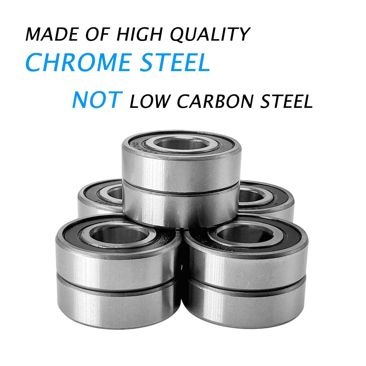 20PCS Rolling Bearings 608 2RS Skateboardball Bearings, Bearing Steel and Double Rubber Sealed Miniature Deep Groove Ball Bearings for Roller Skating (8Mm X 22Mm X 7Mm) image number 3