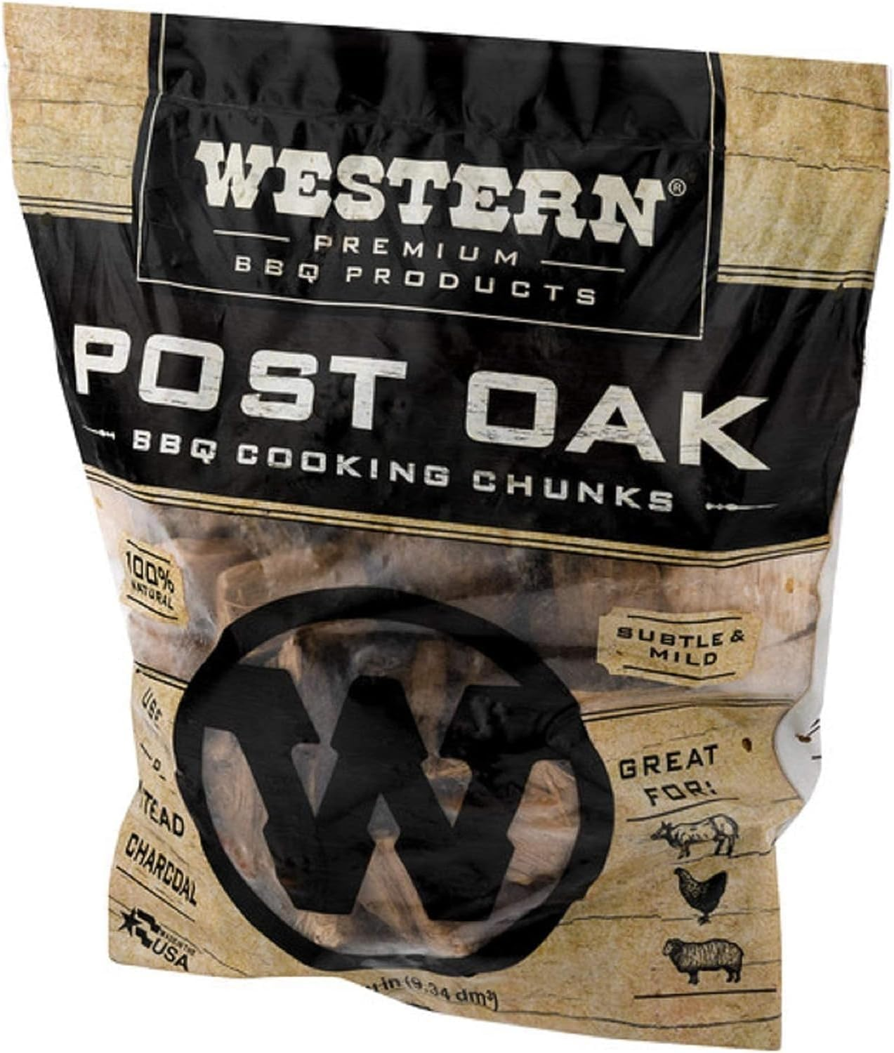 Western 78057 Oak Smoking Wood Chunks - Made in the USA, Brown 570 Cu In image number 1