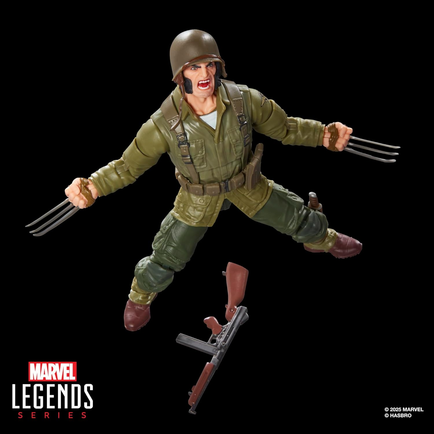 Marvel Legends Series Wolverine (WWII Logan), X-Men Comics Collectible 6-Inch Scale Action image number 5