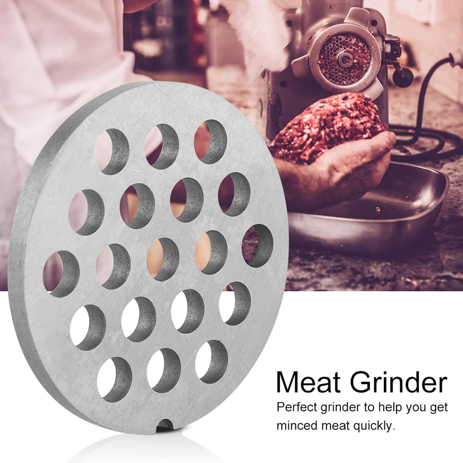 Bosch Mum5 Meat Grinder Plate / Crusher / Mincer / Plate / Disc / Mincer Accessories (Small round Hole 8 Mm) image number 4