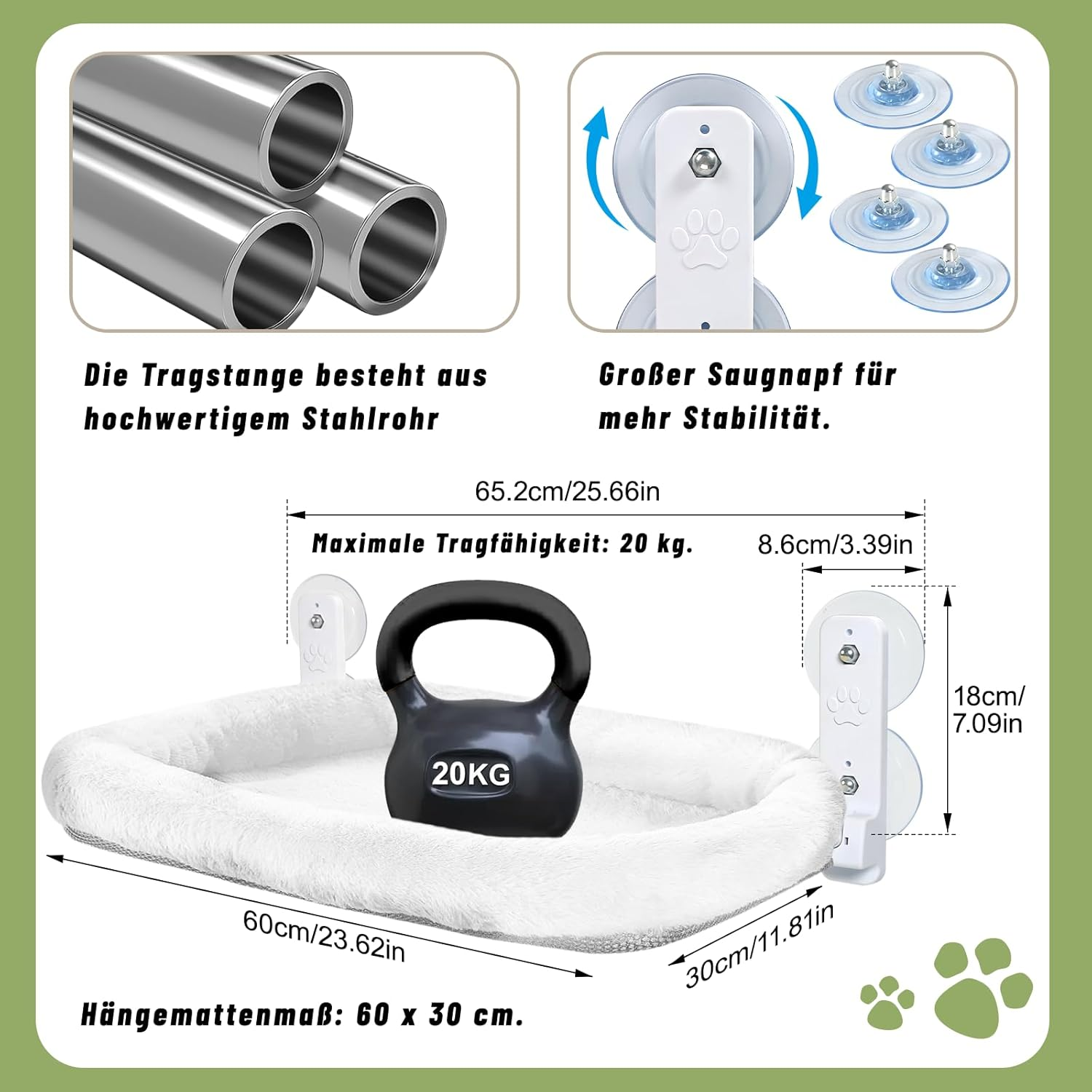 Casgee Window Lounger for Cats 60 X 30 Cm Beige with Cat Litter Tray image number 3