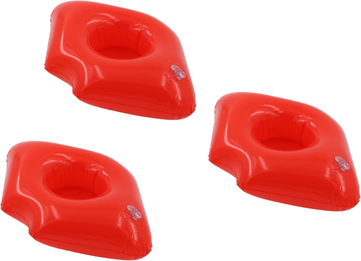 Inflatable Drink Holder, 3 Pcs Cup Pool Drink Holder Floating for Summer Pool Party (Red Lips)