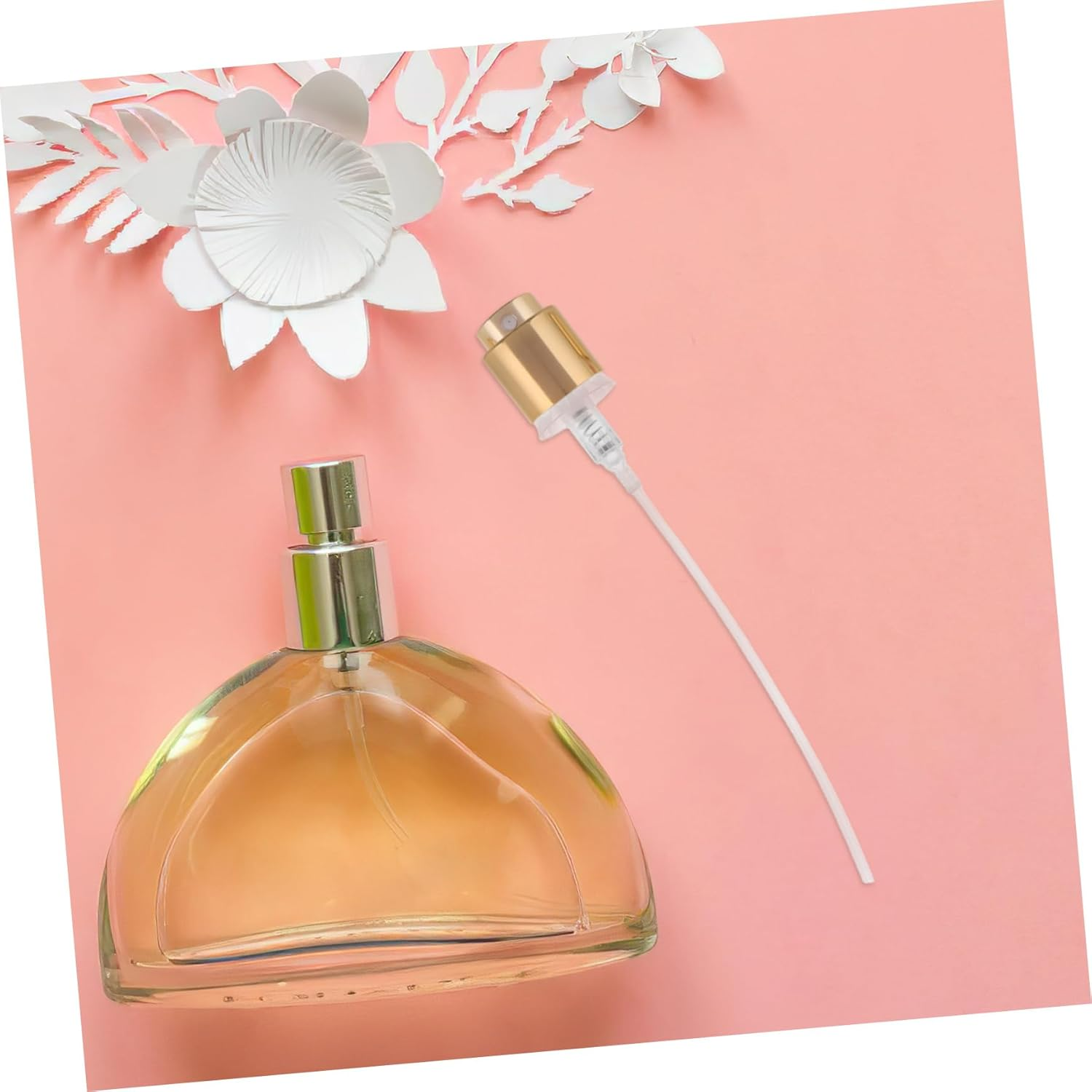 ADOCARN 10Pcs Perfume Bottle Spray Nozzle Pump Replacement Gold Plastic Press Pump Heads 13Mm Compatible Diy Perfume Bottles for Travel and Home Use image number 4