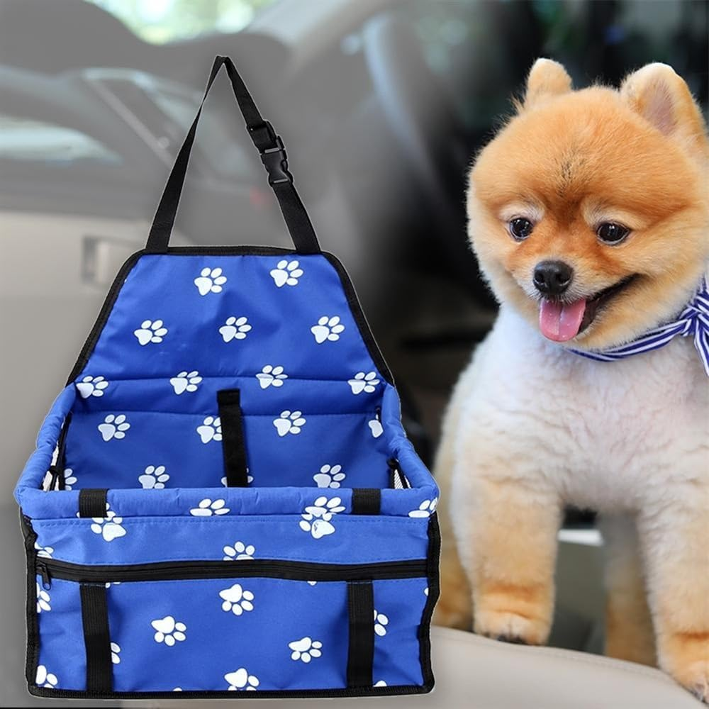 Dog Car Seat Cover Breathable Mesh Pet Cat and Dog Car Seat Puppy Dog Basket Safe Carry Travel Bag Dog Hammock(Size:2) image number 2