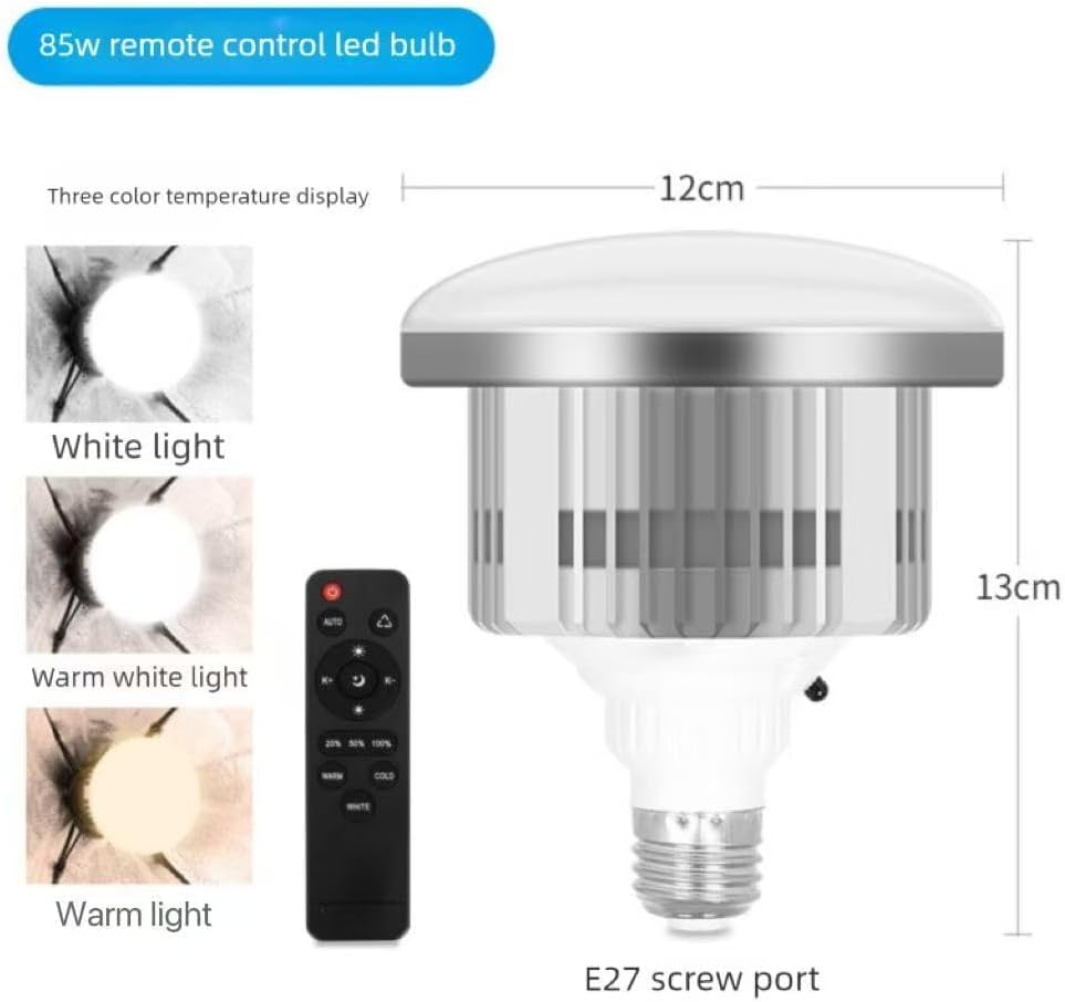 Photography Light Bulb 3000-5700K Dimmable Tricolor LED Bulbs for Softbox Bulb in E27 Socket for Photography Photo Video Studio Lighting (150, Watts) image number 4