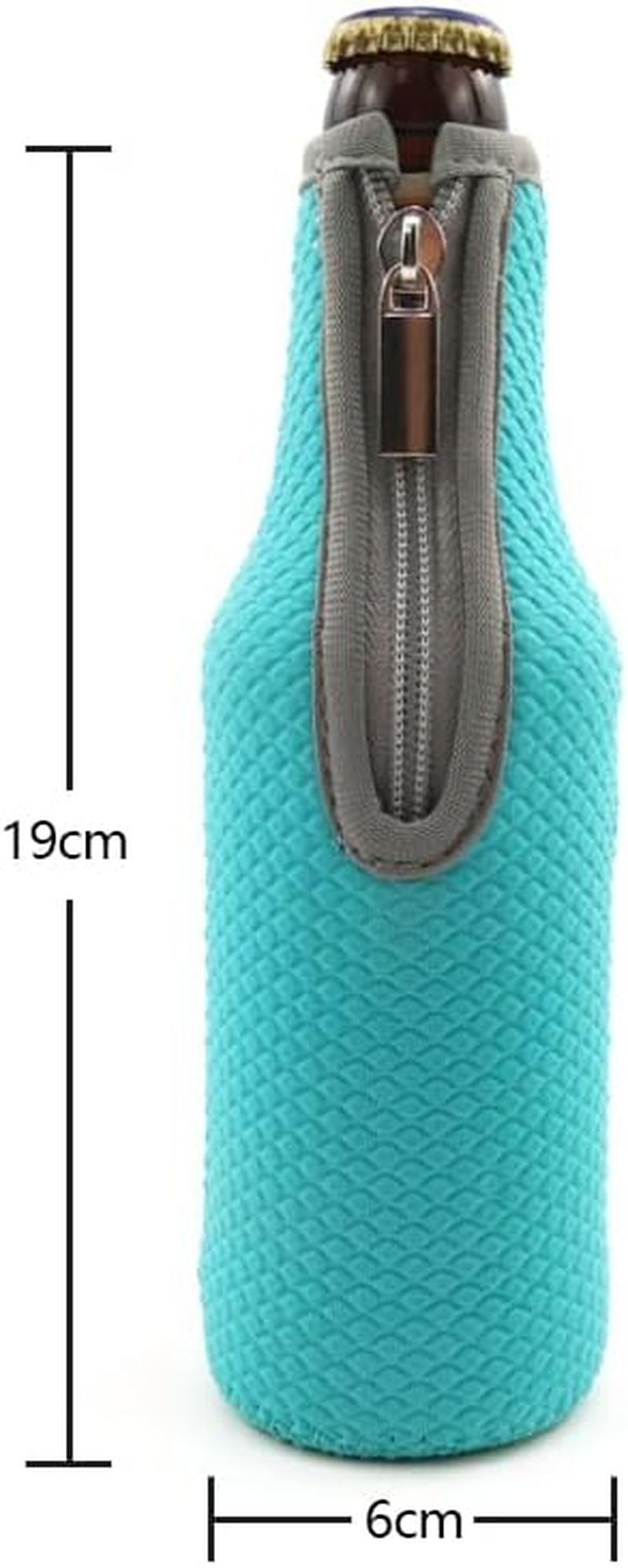 4 Pack - Insulated Neoprene Bottle Zip-Up Sleeve Covers Drink Coolies Coolers for Beer Alcopops - by Lifeswonderful