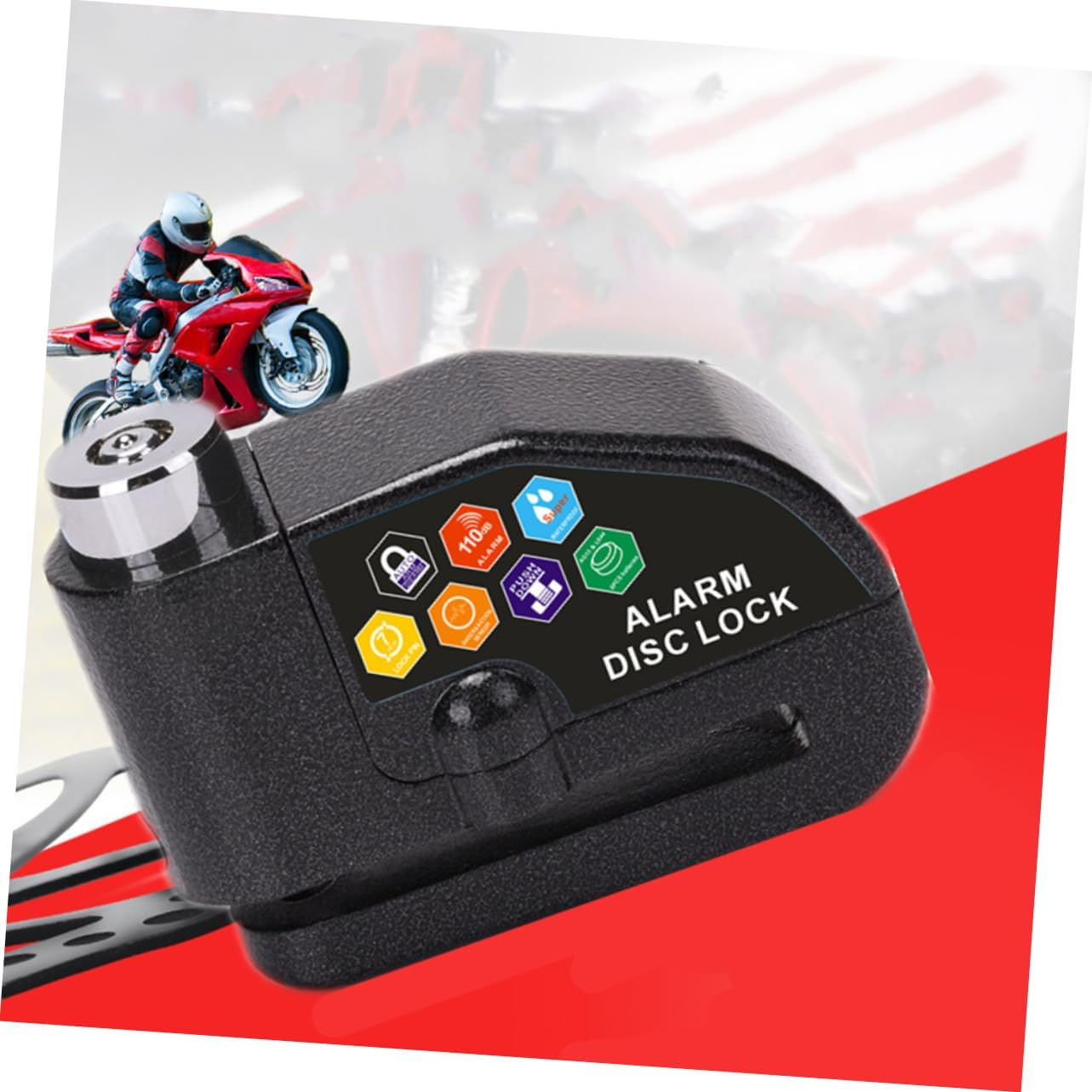 CHILDWEET Alarm Lock Motorcycle Disc Brake Lock Theft Alarm for Motorbike Scooter Bike Wheel Security image number 3