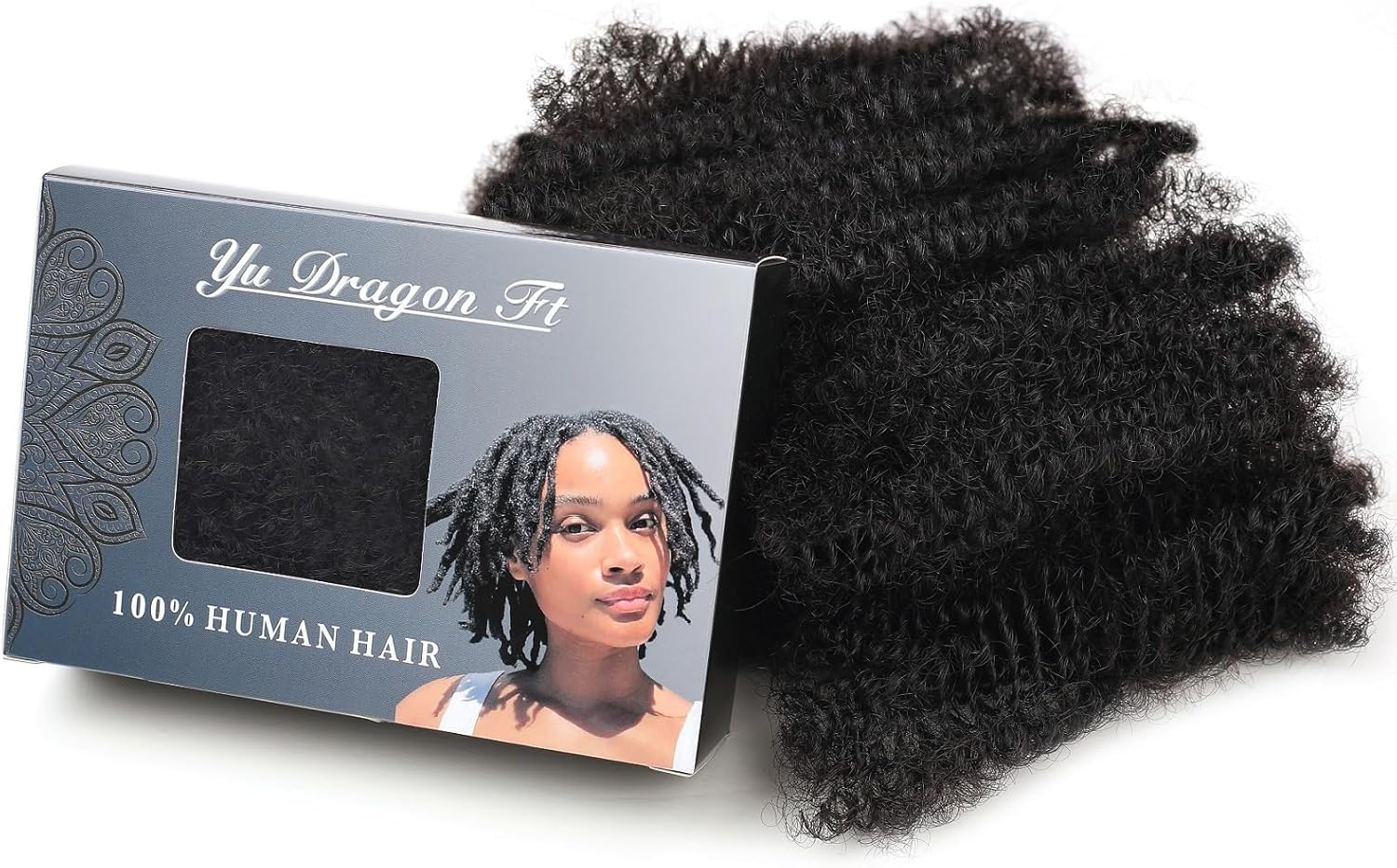 Afro Kinkys Bulk Human Hair 16 Inch 30G/Bundle Natural Black 16 Inch Afro Kinky Bulk 100% Human Hair Can Be Bleached and Dyed image number 6