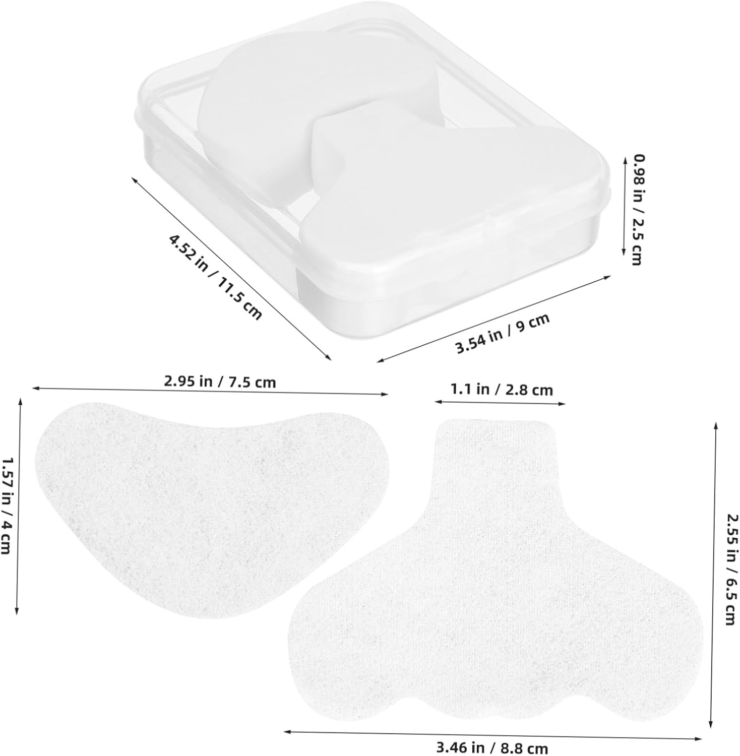 Outanaya 200 Pcs Zone Cotton Pads Nose and Chin Patches for Gentle Cleansing Multi Purpose Skin Care for Face Comfortable Fit for Easy Application image number 2