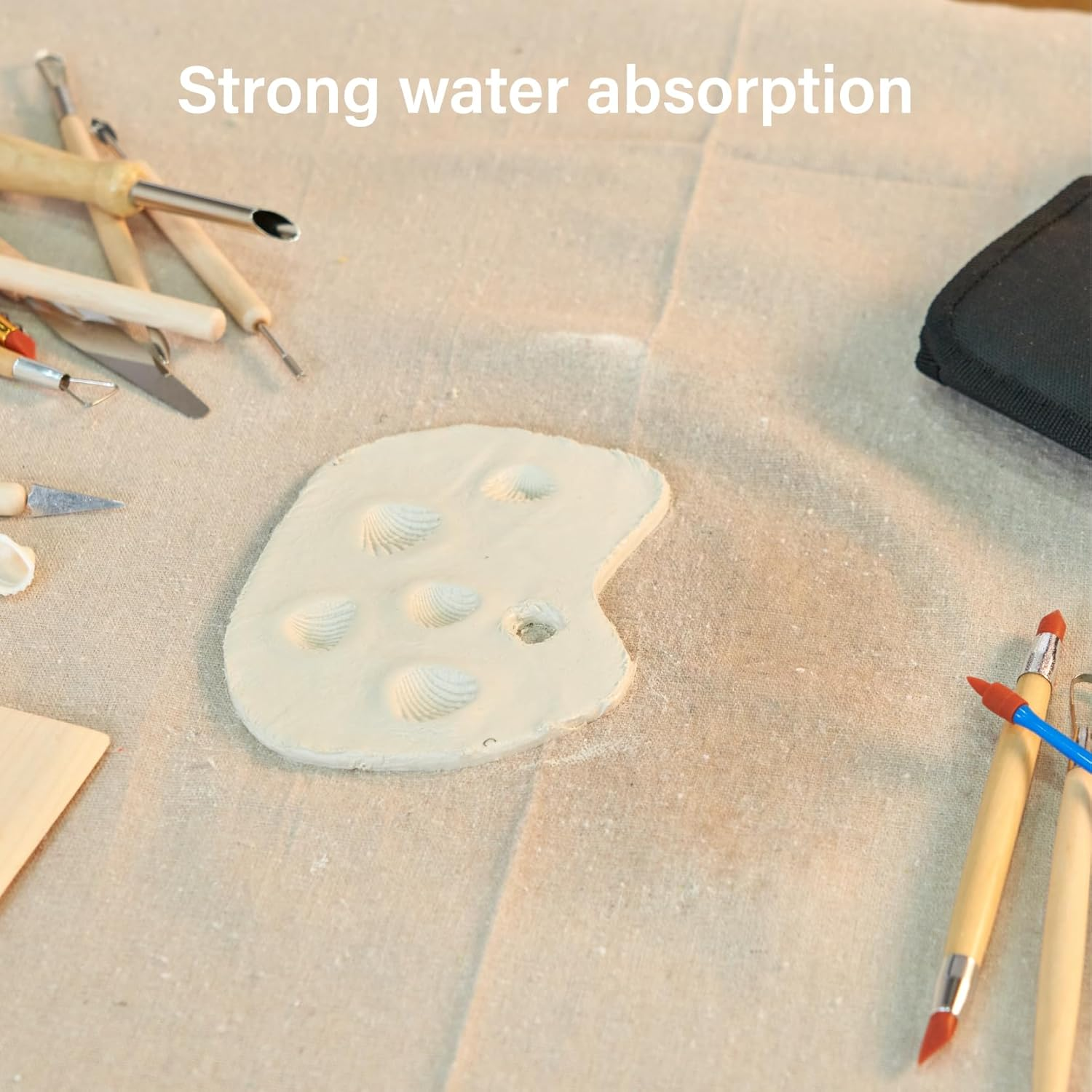 TEMONTIAN Pottery Table Cloth,Pottery Tools and Supplies,Printing Texture, Linen Blend, 40X60 Inches - Absorbent & Durable for Clay Work (3 Pc) image number 6