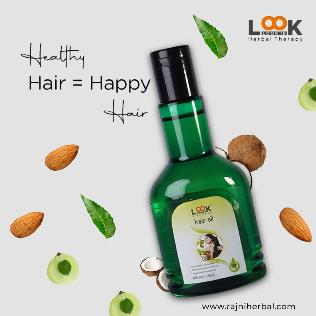 LOOK 18 HERBAL HAIR OIL 120Ml (PACK of 3) image number 1