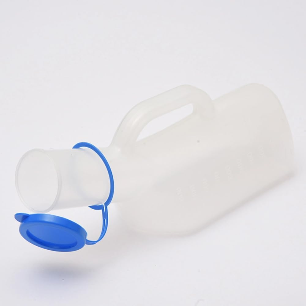 Urine Bottle 1000Ml Portable Male Urine Bottle with Lid Transparent Urine Collector Spill Proof Plastic Urinal Storage Outdoor Urine Storage Toilet Urine Collector for Elderly, Bus Drivers image number 1