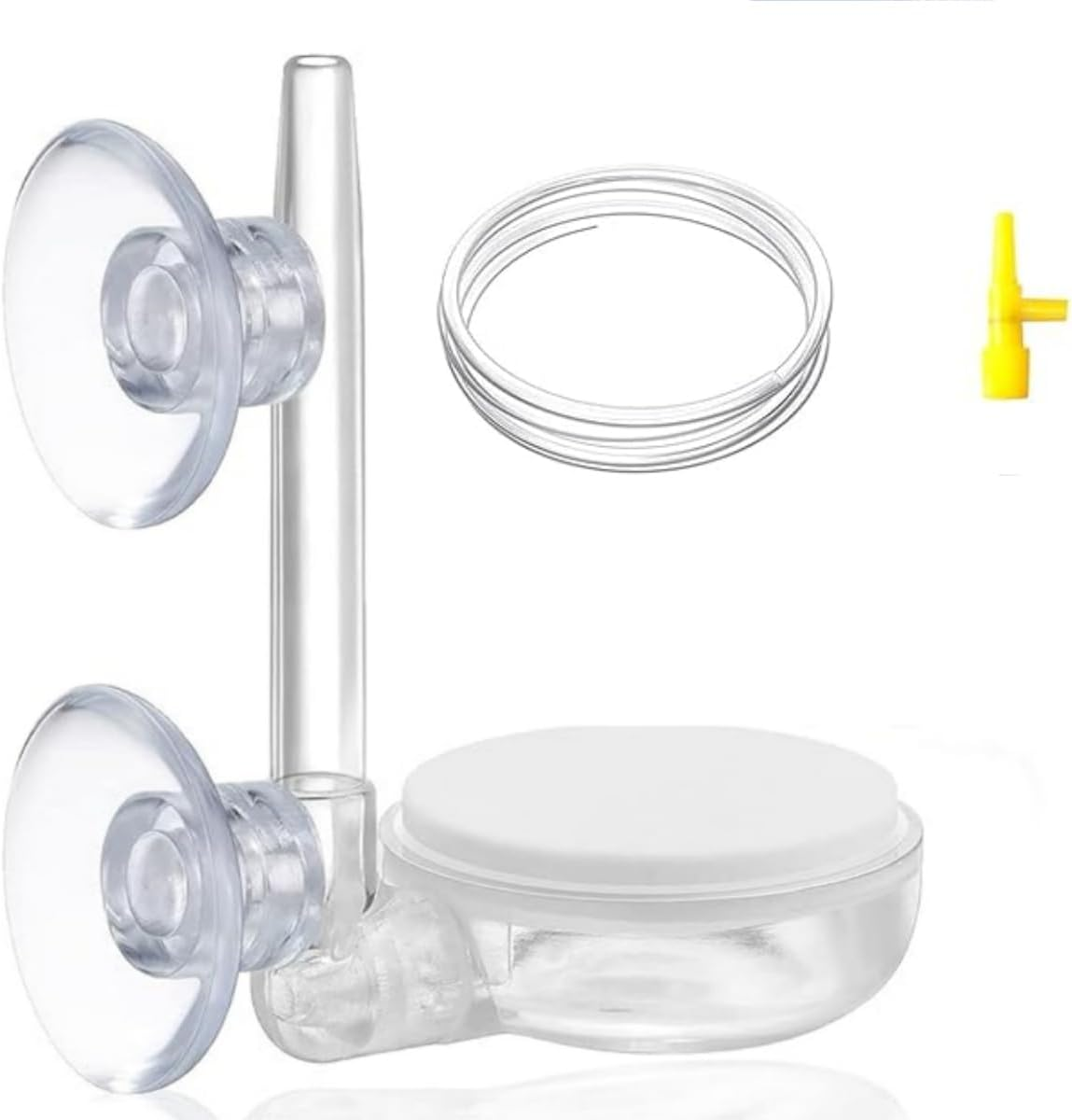 Aquarium Air Stone Tank Nano-Bubble Bubbler with Control Valve 1.5M Air Hose Quiet Ultra-High Dissolved Oxygen Diffuser to Create Ultra-Small Bubbles for Fish Tanks and Basins image number 1