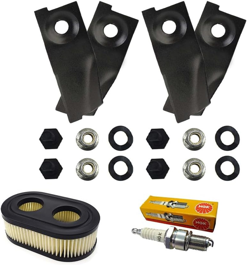 ABOVE LAND LB Lawnmower Service Kit Compartible for Masport 550 EX Readystart 486 3'N1 with Blades 783529 783310 Air Filter Compartible for Briggs & Stratton 4247 5432 5432K 593260 798452