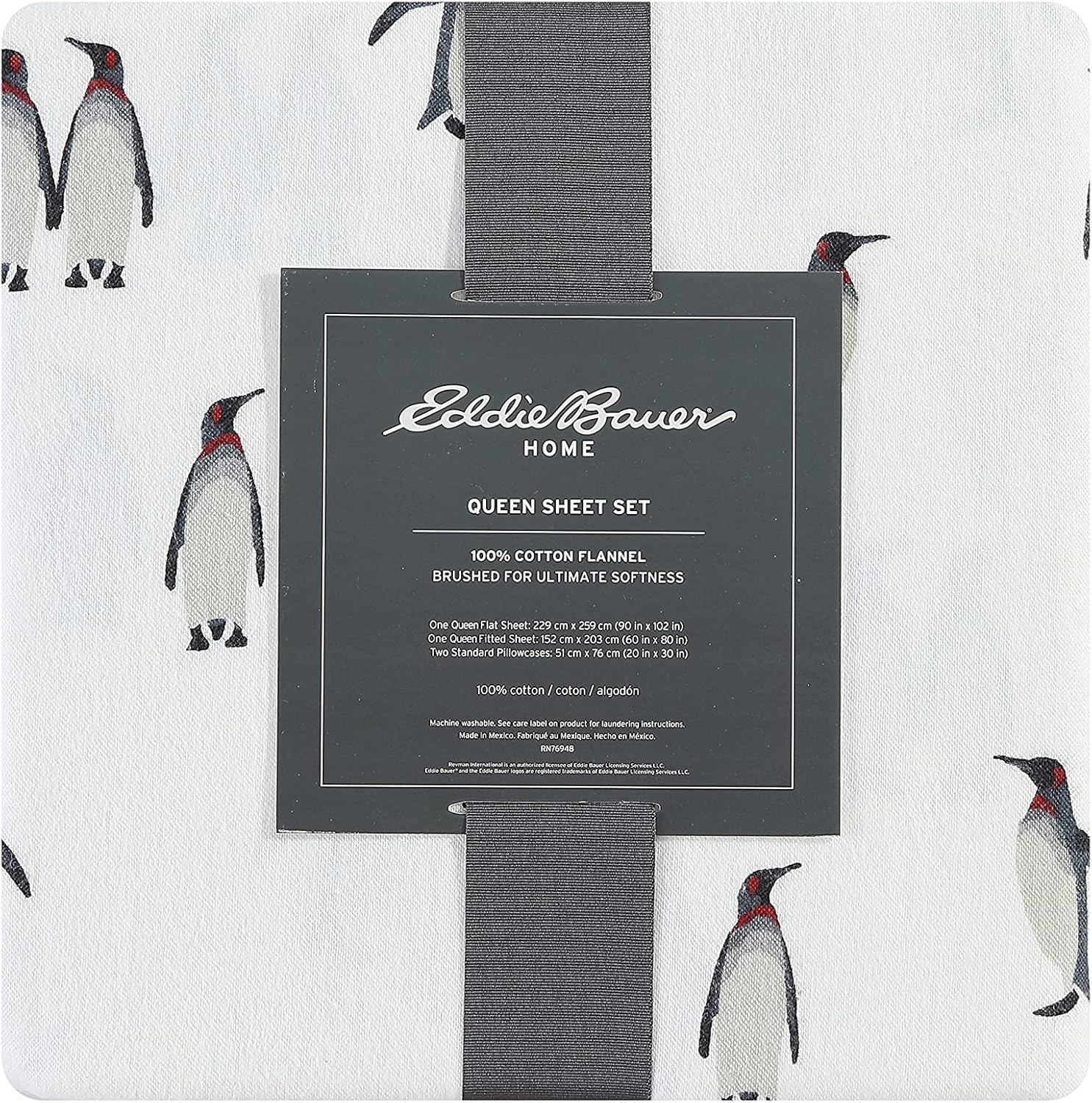 Eddie Bauer - Full Sheets, Cotton Flannel Bedding Set, 4Pieces, Brushed for Extra Softness, Cozy Home Decor (Rookeries, Full) image number 1