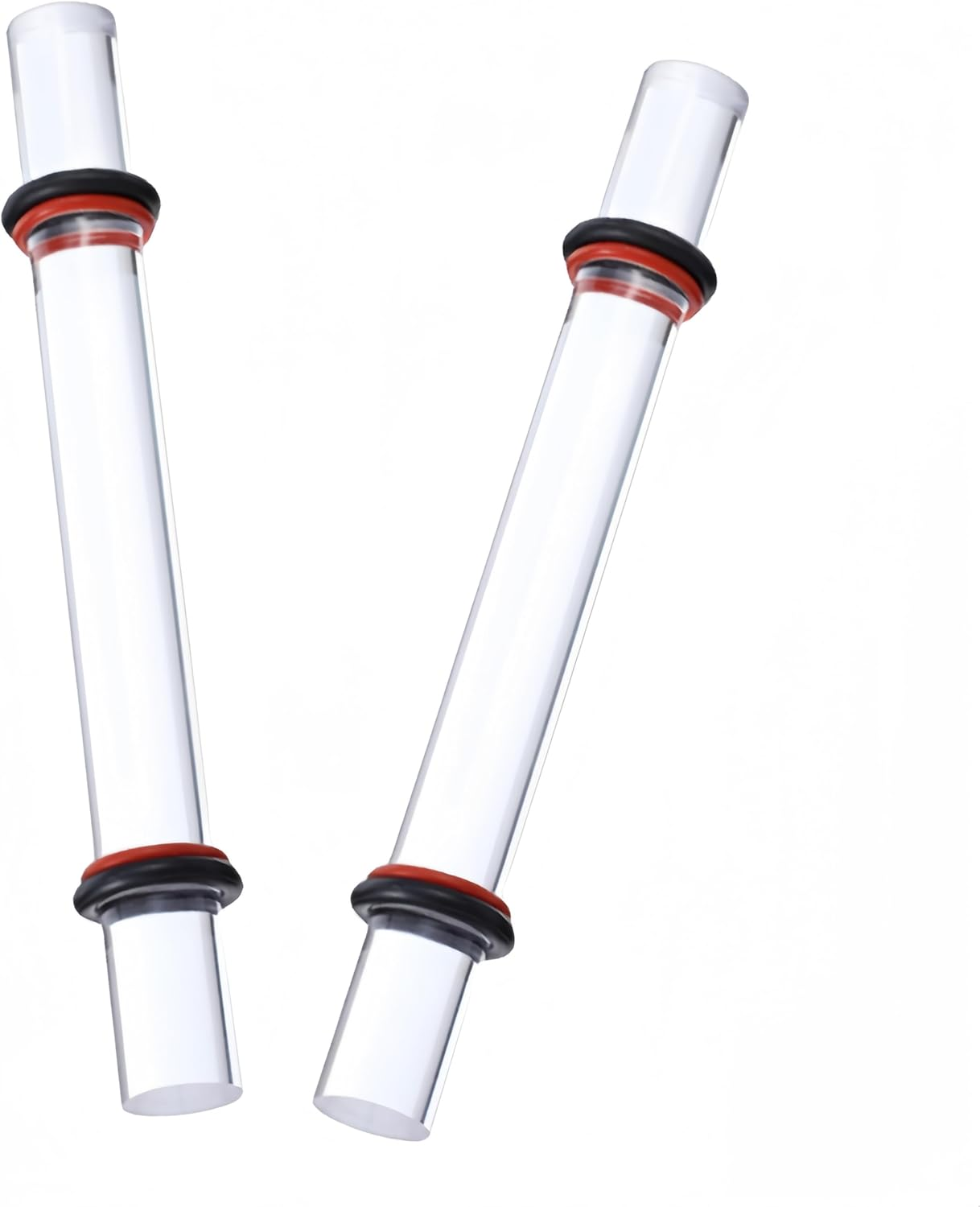 Ai-Oumleef Acrylic Rod Clay Rolling Pin,2Pcs Clear Clay Rolling Pin, Polymer Clay Roller Tools with Thickness Rings Kit Pottery Clear Slab Roller Accessories Supplies