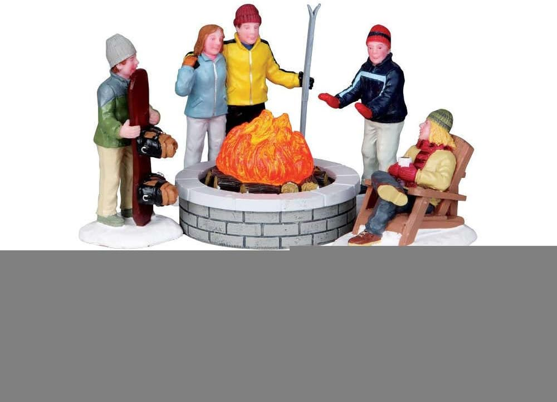Lemax Village Collection Fire Pit Set of 5 # 04223
