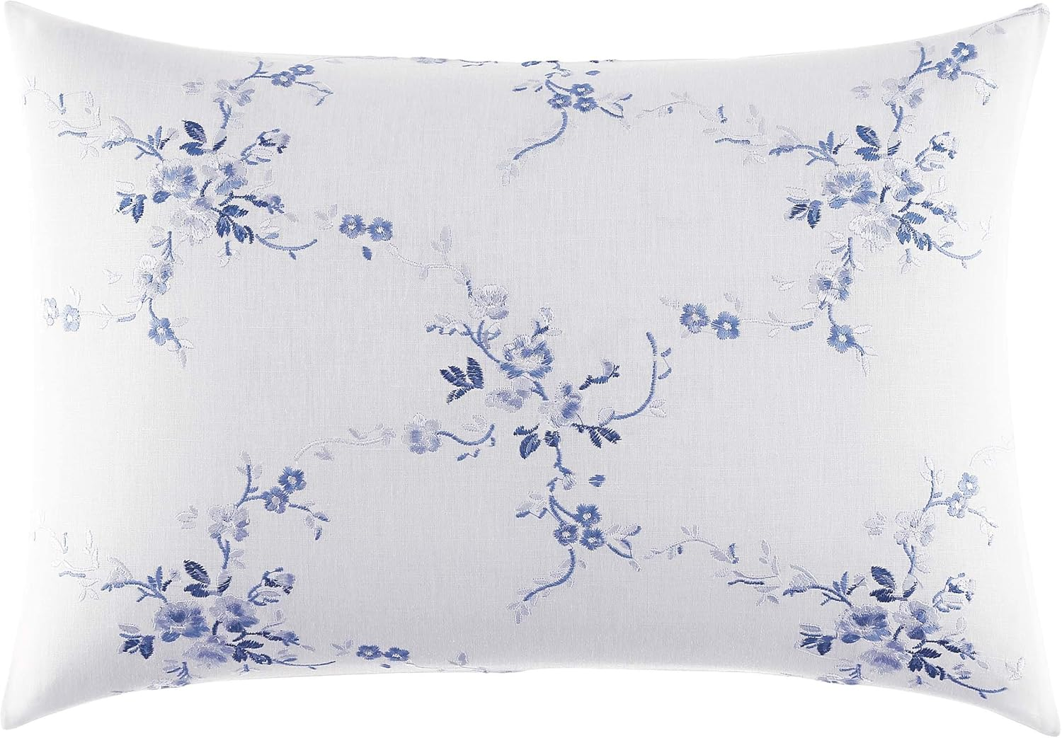Laura Ashley Home - Euro Sham, Smooth Cotton Sham with Envelope Closure, Lightweight & Stylish Home Decor (Charlotte Blue, 26 X 26)