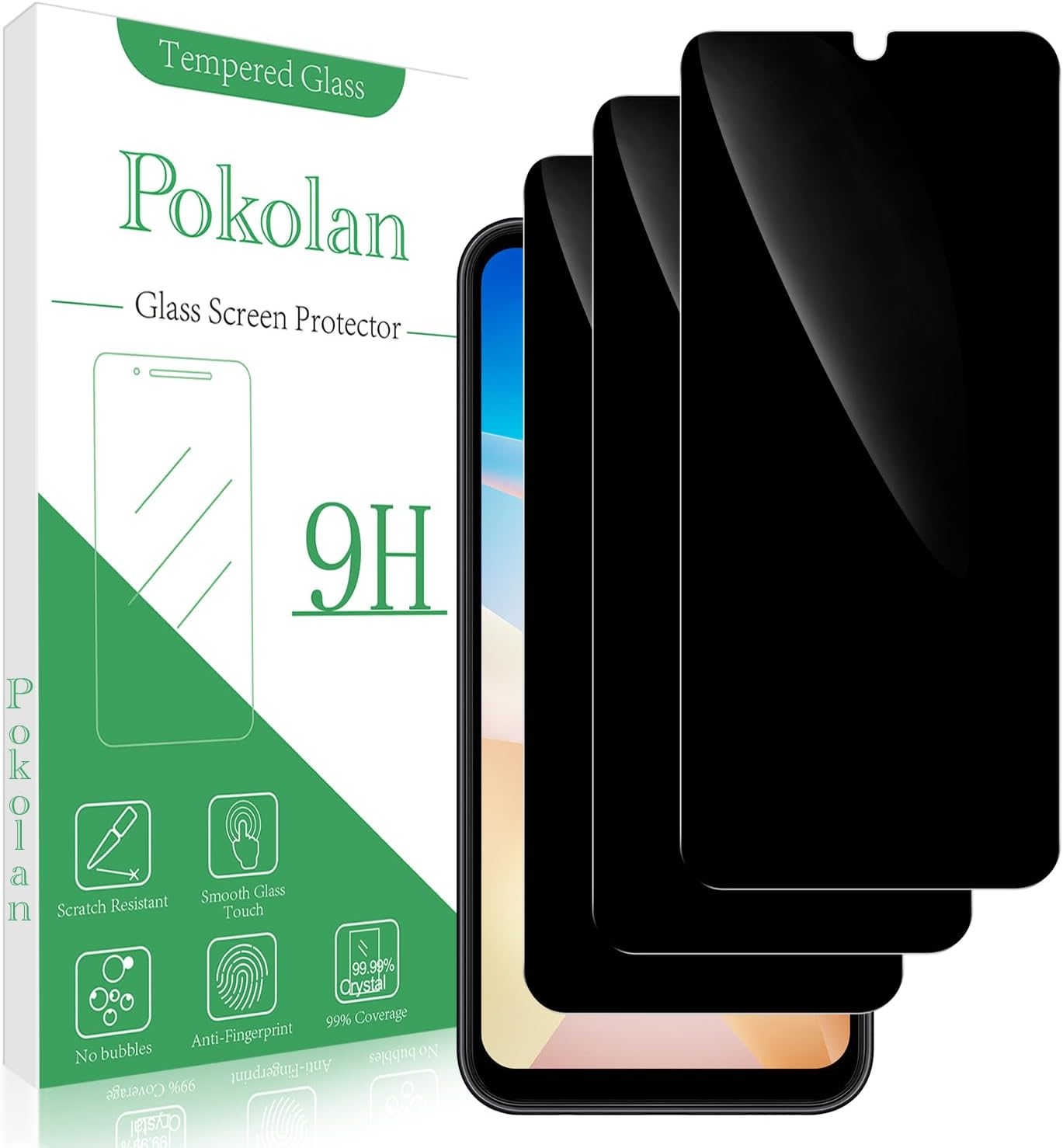 Pokolan 3 Pack Screen Protector for Samsung Galaxy A14 5G Tempered Glass, 9H Hardness, Case Friendly, Bubble Free, Anti-Scratch, Ultra Resistant
