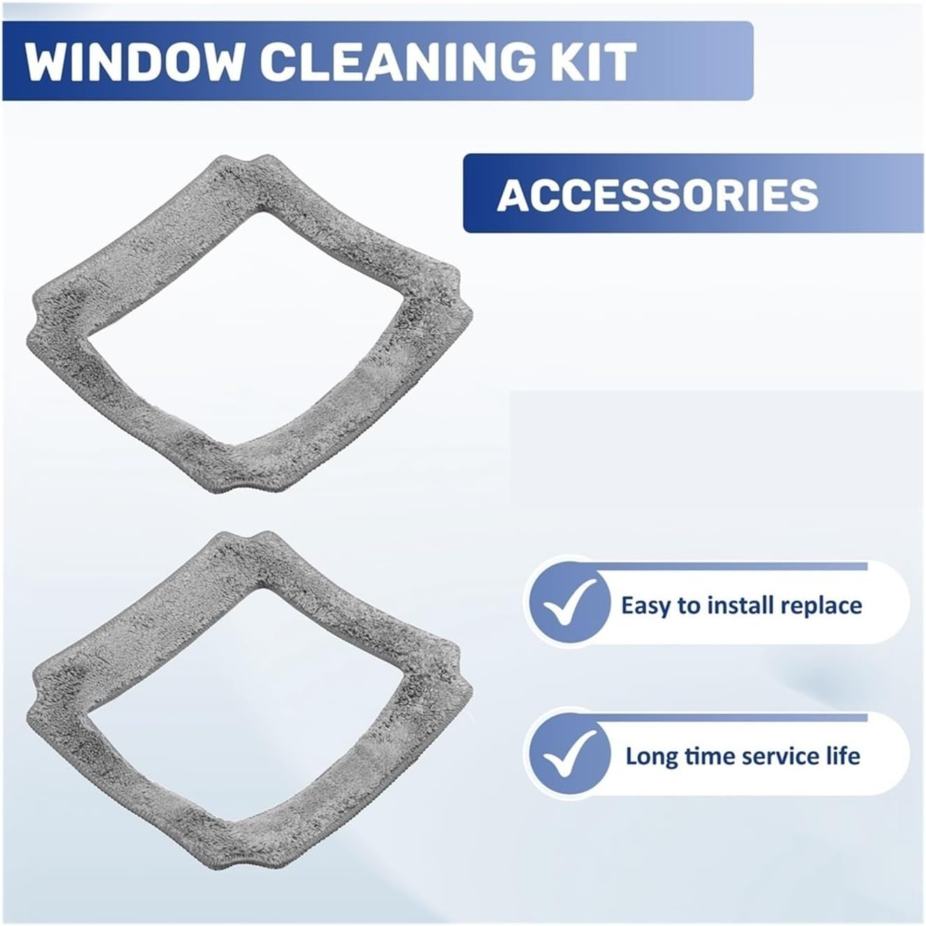 6Pcs Window Cleaning Robot Mop Cloth Cleaning Rag Towel Dust Cloth Cleaning Cloth for Yw710 image number 3